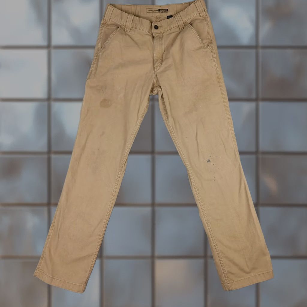 Carhartt Carhartt Carpenter Pants Mens 32x34 Brown Relaxed Fit Workwear Logo Straight 5-Pocket Canvas Pants Size US 32 / EU 48 - 1 Thumbnail