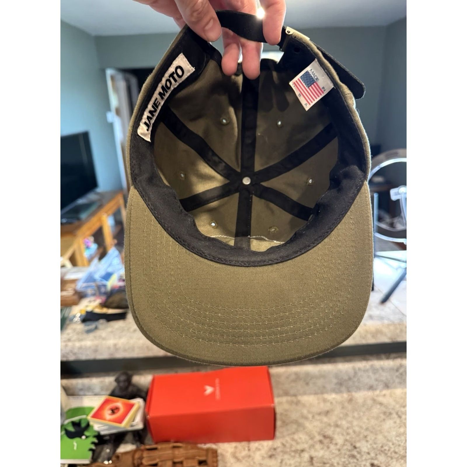 Vintage VINTAGE Jane Motorcycles Bomber Squadron Patch Green Strapback Hat USAAF Size ONE SIZE - 5 Thumbnail