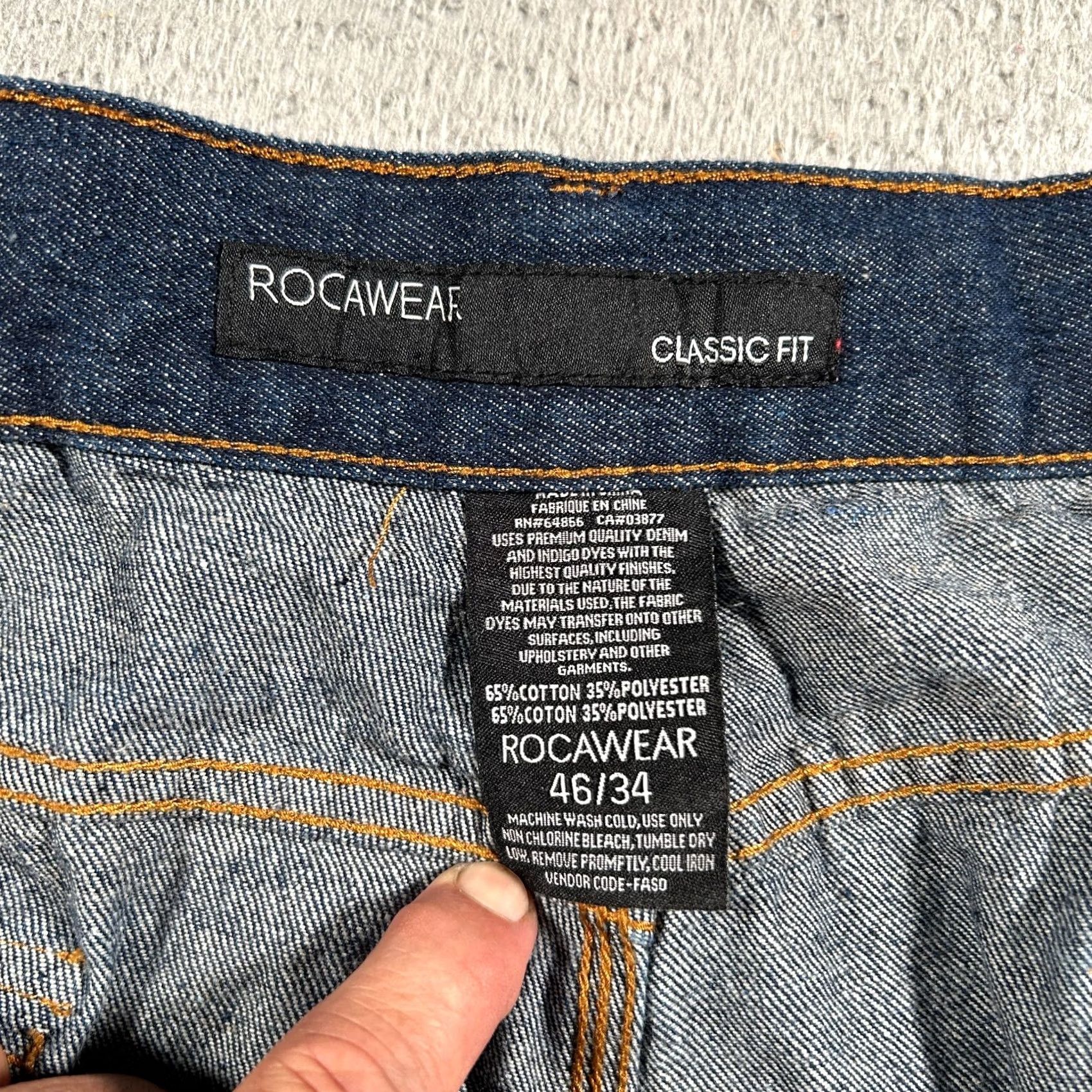 Rocawear Rocawear Jeans Men 42x30 Baggy Bootcut Dark Wash Denim Hip Hop Y2K Jeans Boys? Size US 30 / EU 46 - 4 Thumbnail
