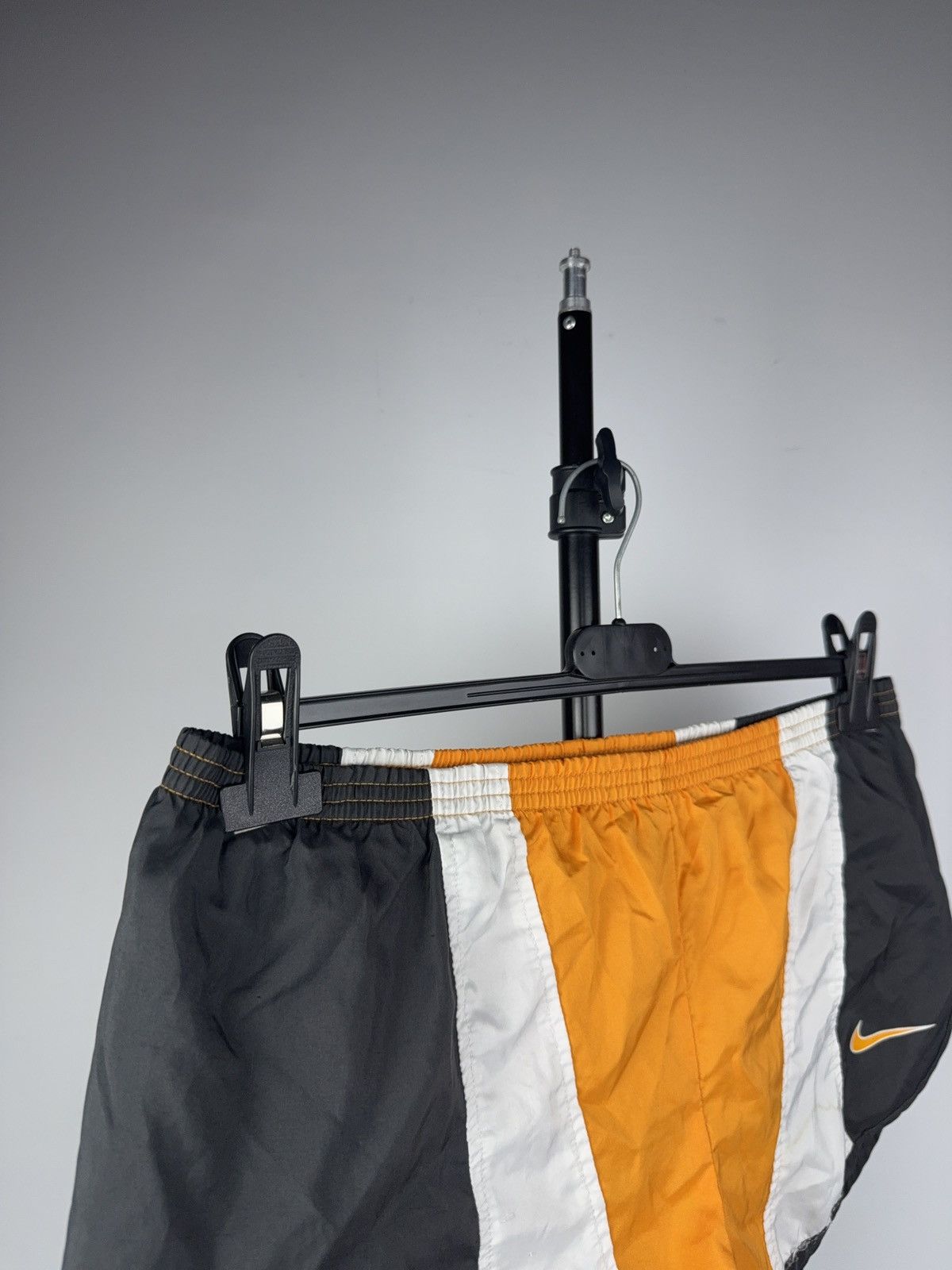 Nike Nike Vintage 90s Orange White Black Running Split Shorts Size US 30 / EU 46 - 4 Thumbnail
