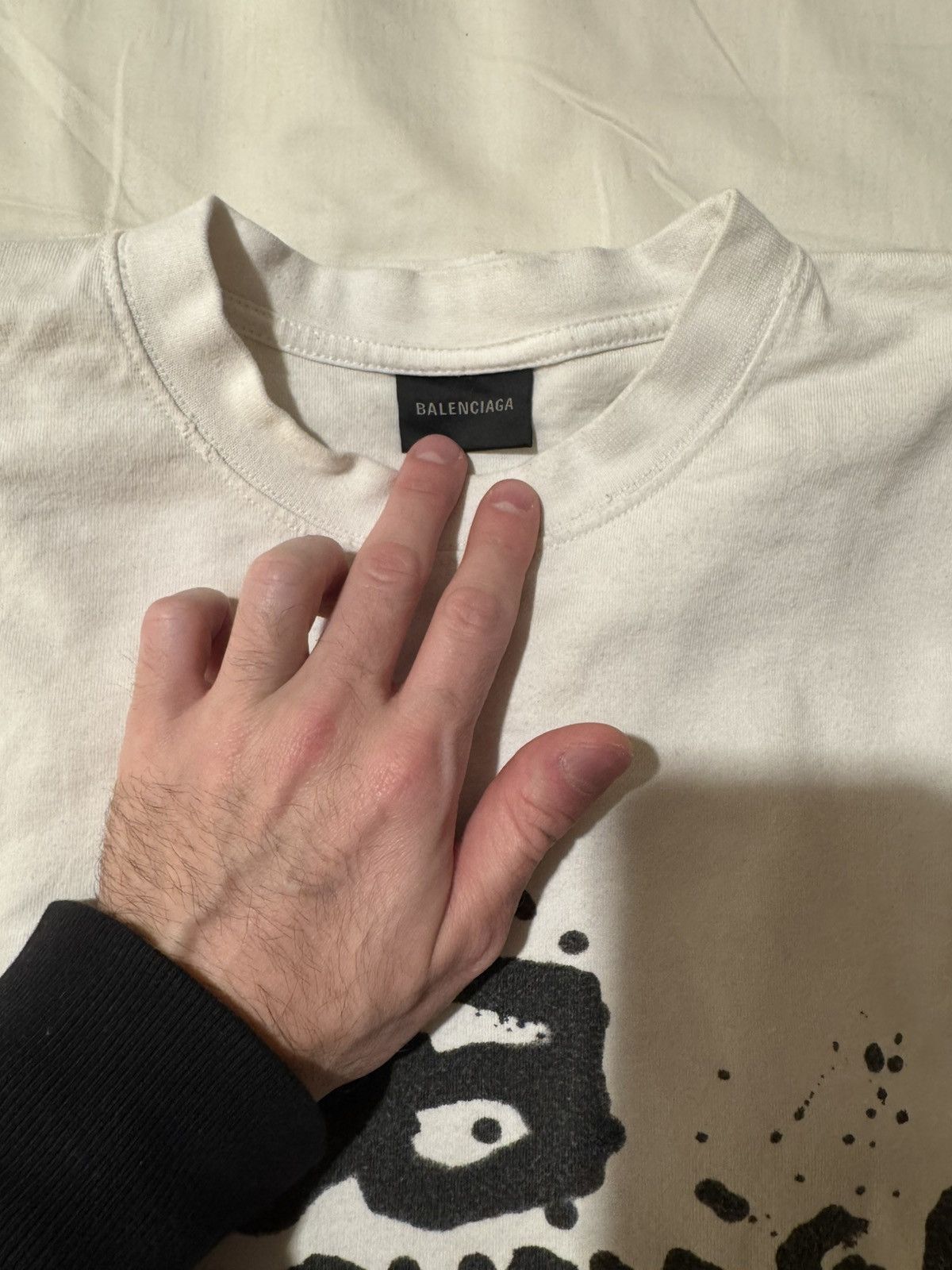 Balenciaga Graphic Paint Splatter Tee Size US XS / EU 42 / 0 - 4 Thumbnail