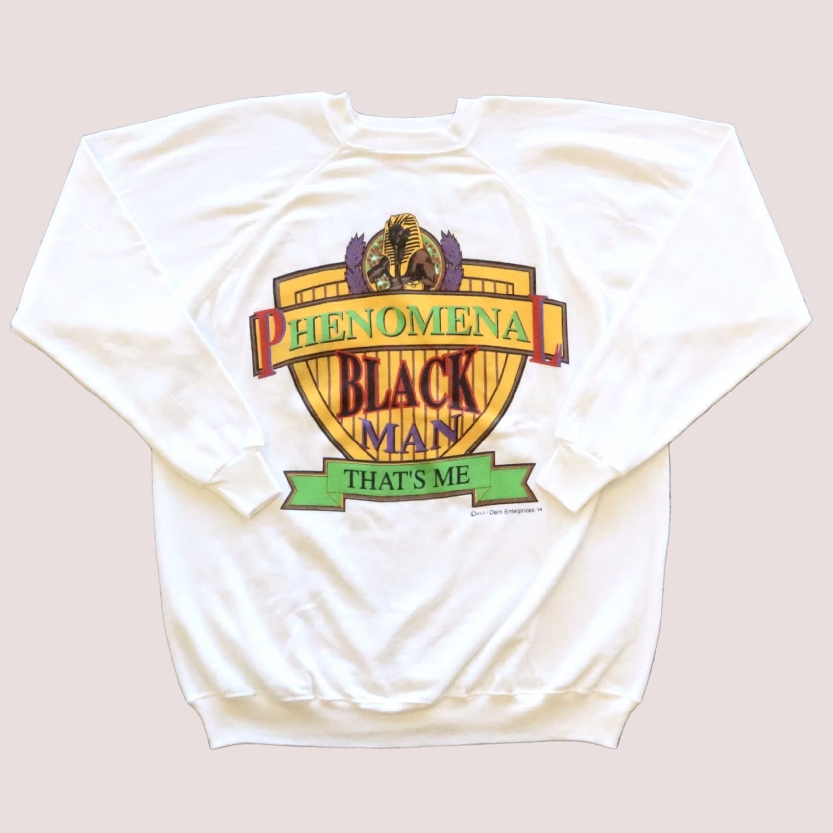 Hanes VINTAGE 90s Phenomenal Black Man Crewneck Sweatshirt Mens XXL White Hanes Sweatshirt Size US XXL / EU 58 / 5 - 1 Thumbnail