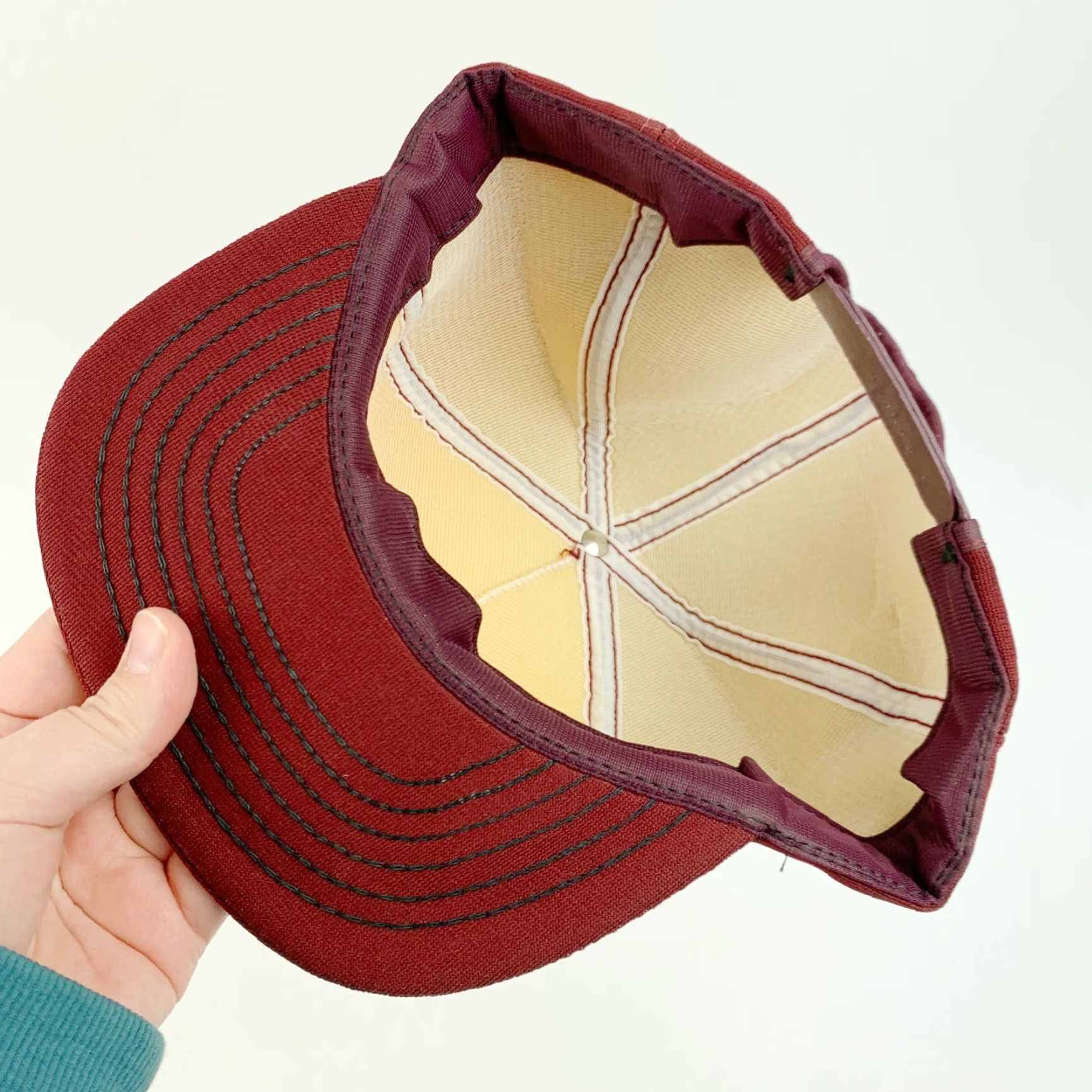 Vintage VINTAGE Gorham Tire Supply Kansas Snapback Trucker Hat Cap Burgundy Burgundy Snapback Trucker Cap Men’s/Womens? Size ONE SIZE - 5 Thumbnail
