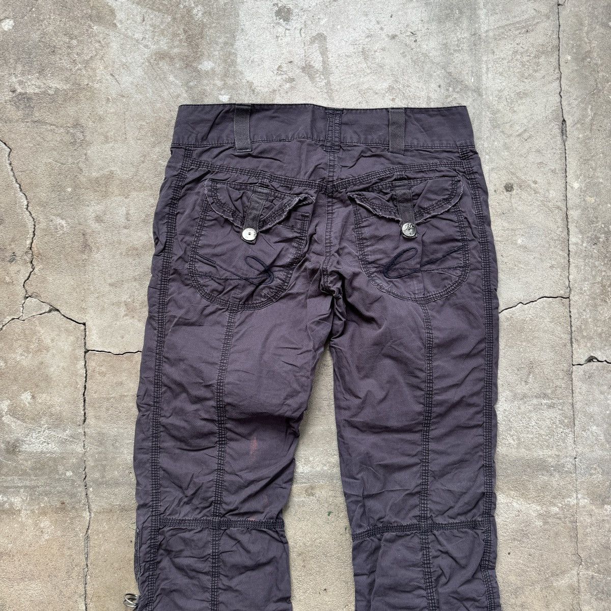 Vintage Vintage Y2K EDC by Esprit Bootcut Sunfaded Bondage Pants Size 24" / US 00 / IT 34 - 4 Thumbnail