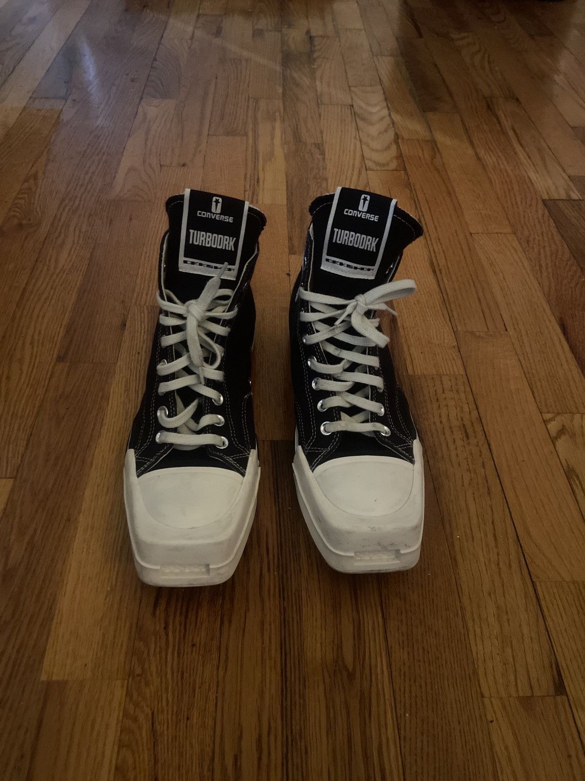 Converse × Rick Owens × Rick Owens Drkshdw Hi-top rick owen drkshdw x converse Size US 9.5 / EU 42-43 - 2 Thumbnail