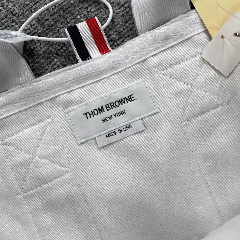 Thom Browne Thom Browne Gray and white checkered tote bag Size ONE SIZE - 3 Thumbnail