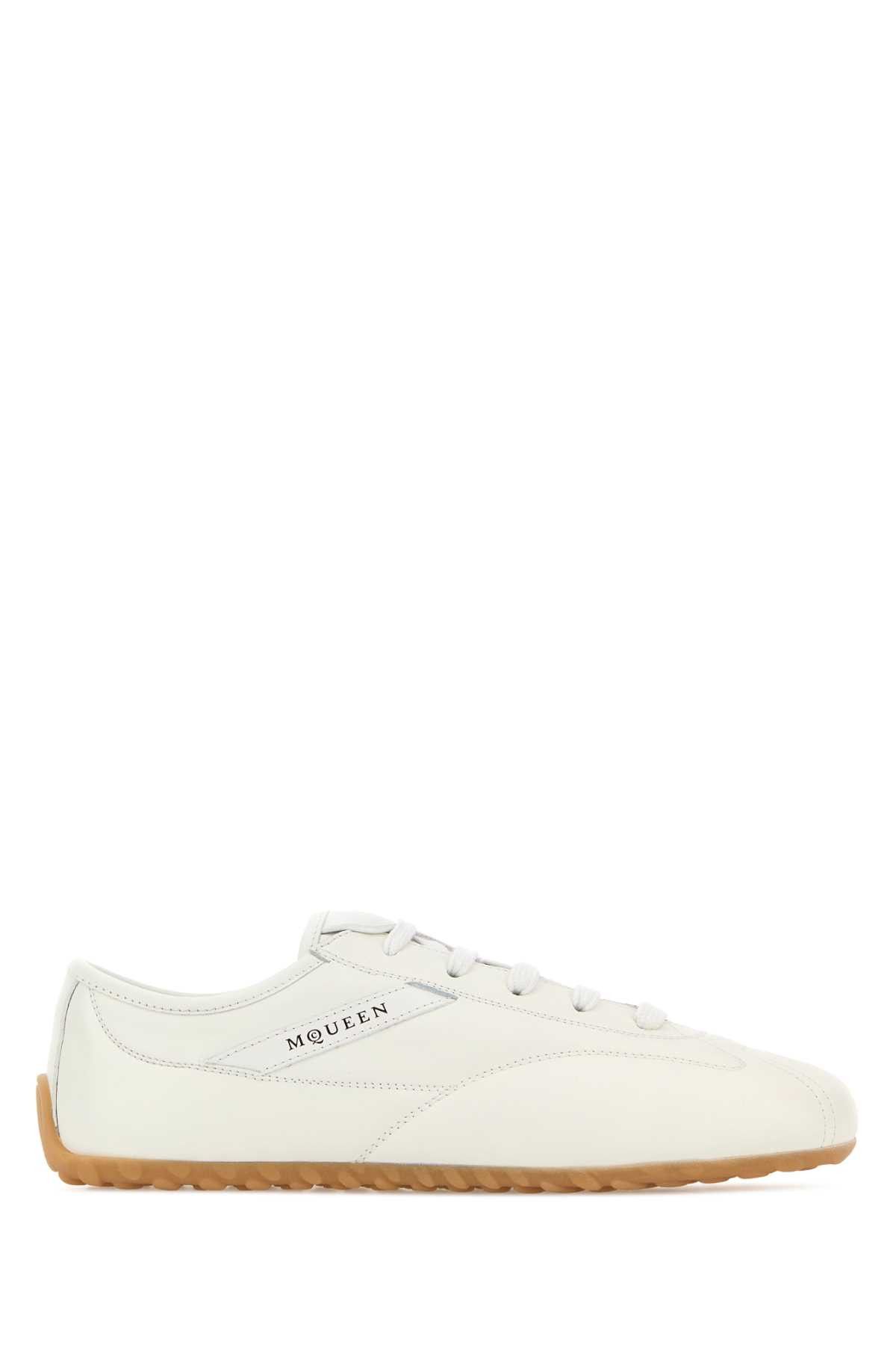 Alexander McQueen Ivory Leather Boxe Sneakers Size US 11 / IT 41 - 1 Thumbnail