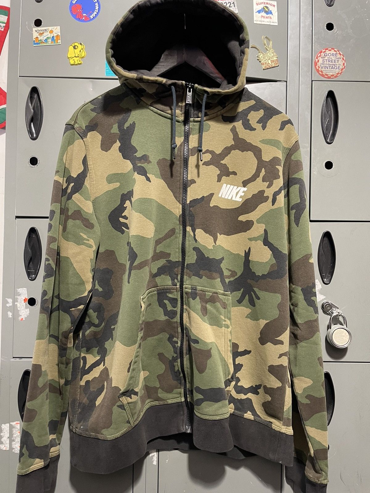 Nike woodland camo hoodie online