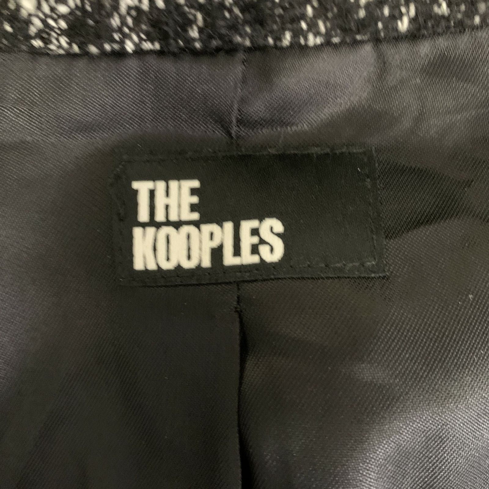 The Kooples THE KOOPLES Size 6 Black White Wool Blend Notch Lapel Jacket Size M / US 6-8 / IT 42-44 - 5 Thumbnail
