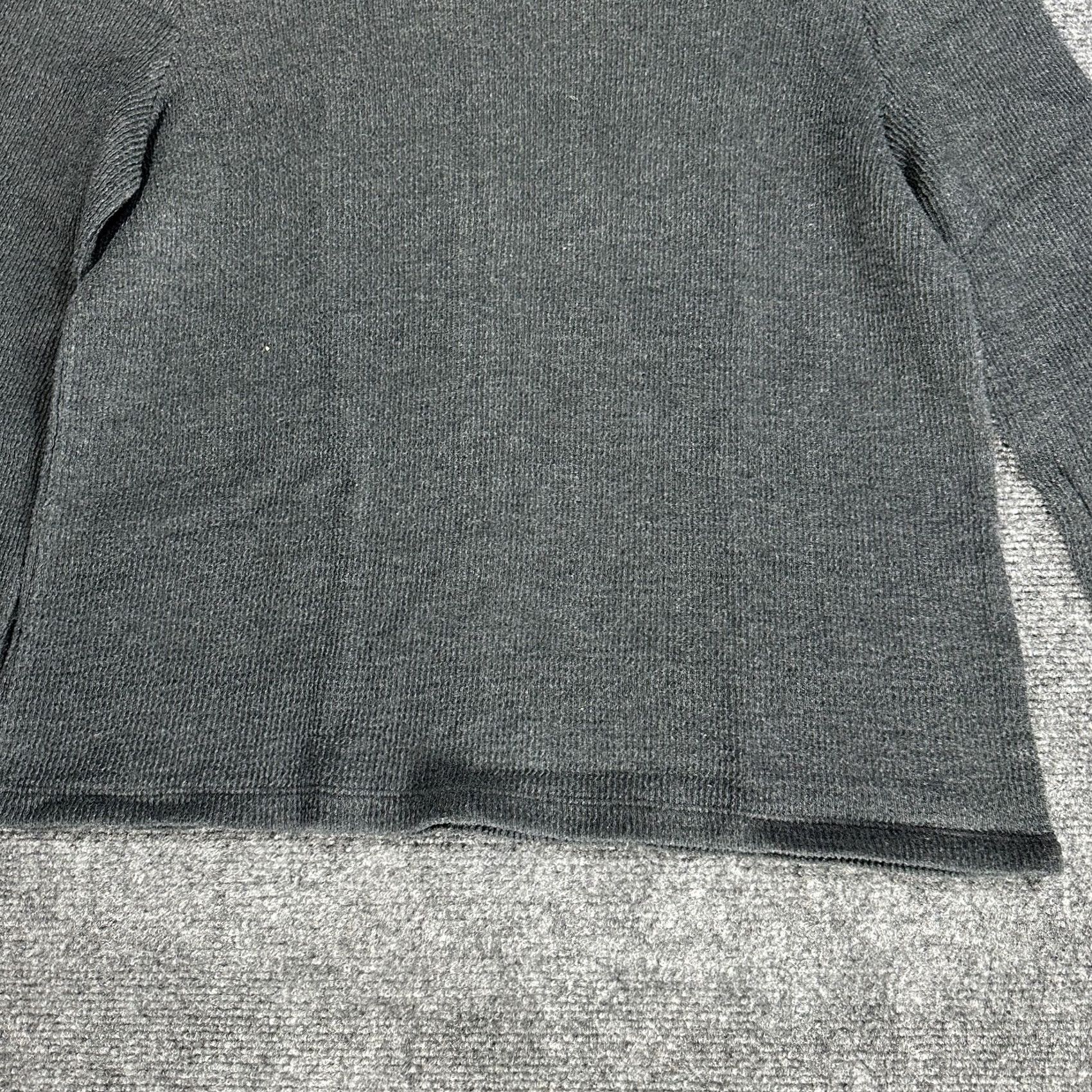 Madewell Madewell Top Womens Large Ruffle Cuff Ribbed Knit Top Long Sleeve Gray Size L / US 10 / IT 46 - 3 Thumbnail