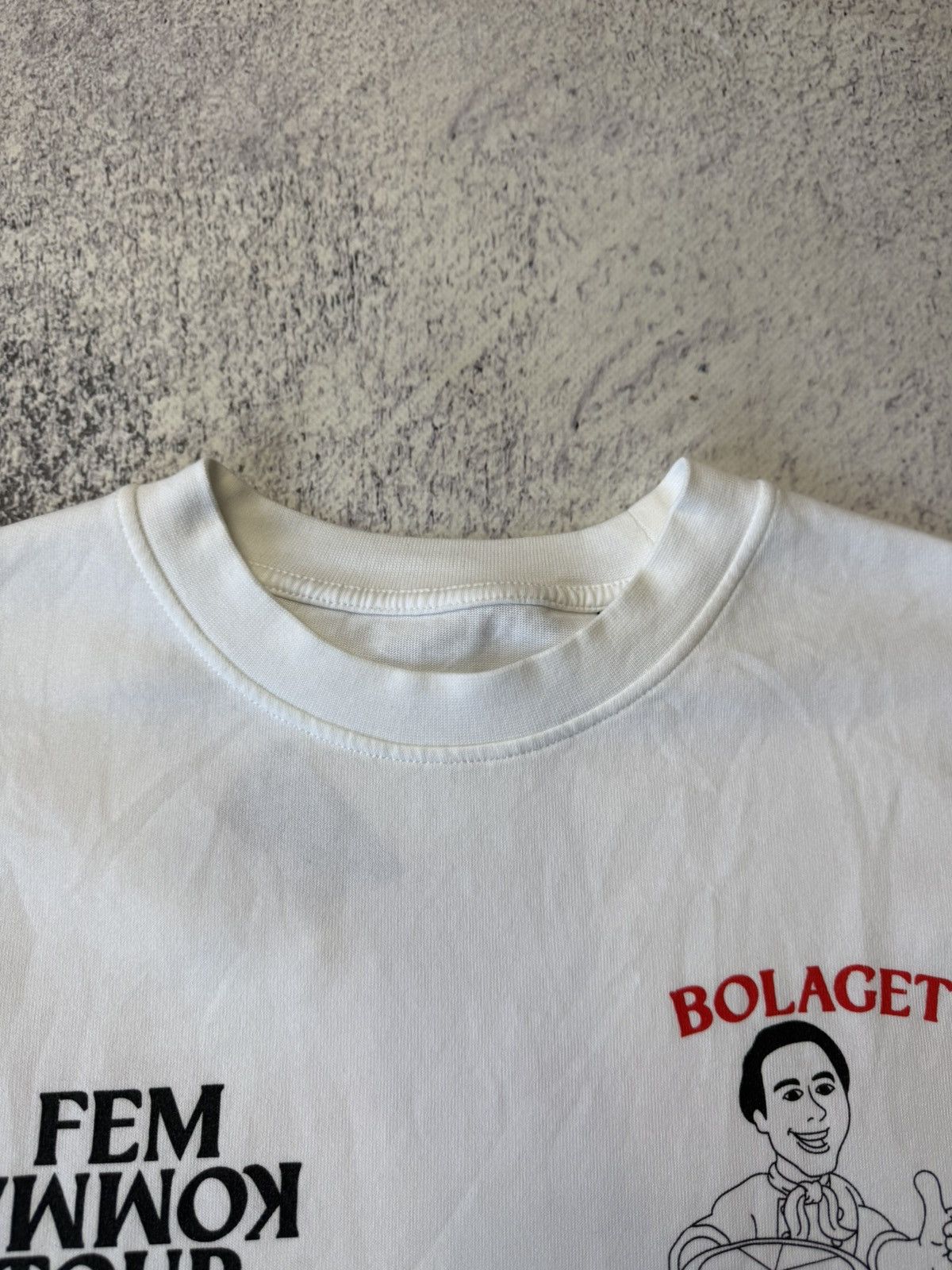 Band Tees Bolaget Records “Fem Komma Tour” 2023 Concert T-Shirt White Size US S / EU 44-46 / 1 - 6 Thumbnail
