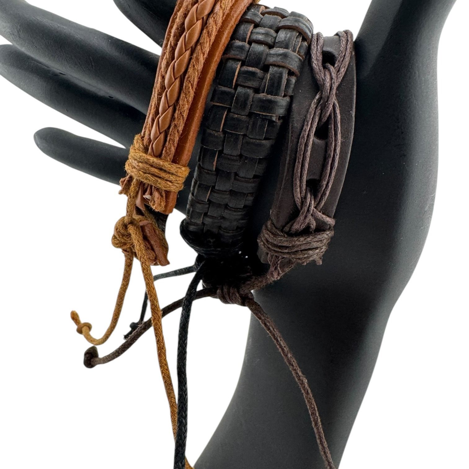 Other Rebel Wristcraft: Triad of Chaos Handcrafted Leather Cuffs Size ONE SIZE - 2 Thumbnail