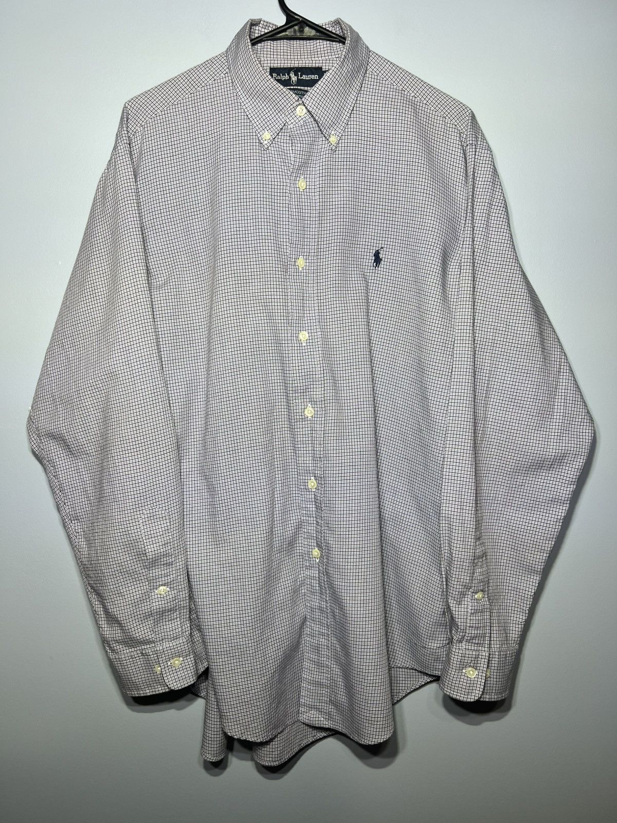 Polo Ralph Lauren × Ralph Lauren × Vintage Ralph Lauren Micro Check Shirt Mens Size 15.5 34-35 Yarmouth Size US M / EU 48-50 / 2 - 1 Thumbnail