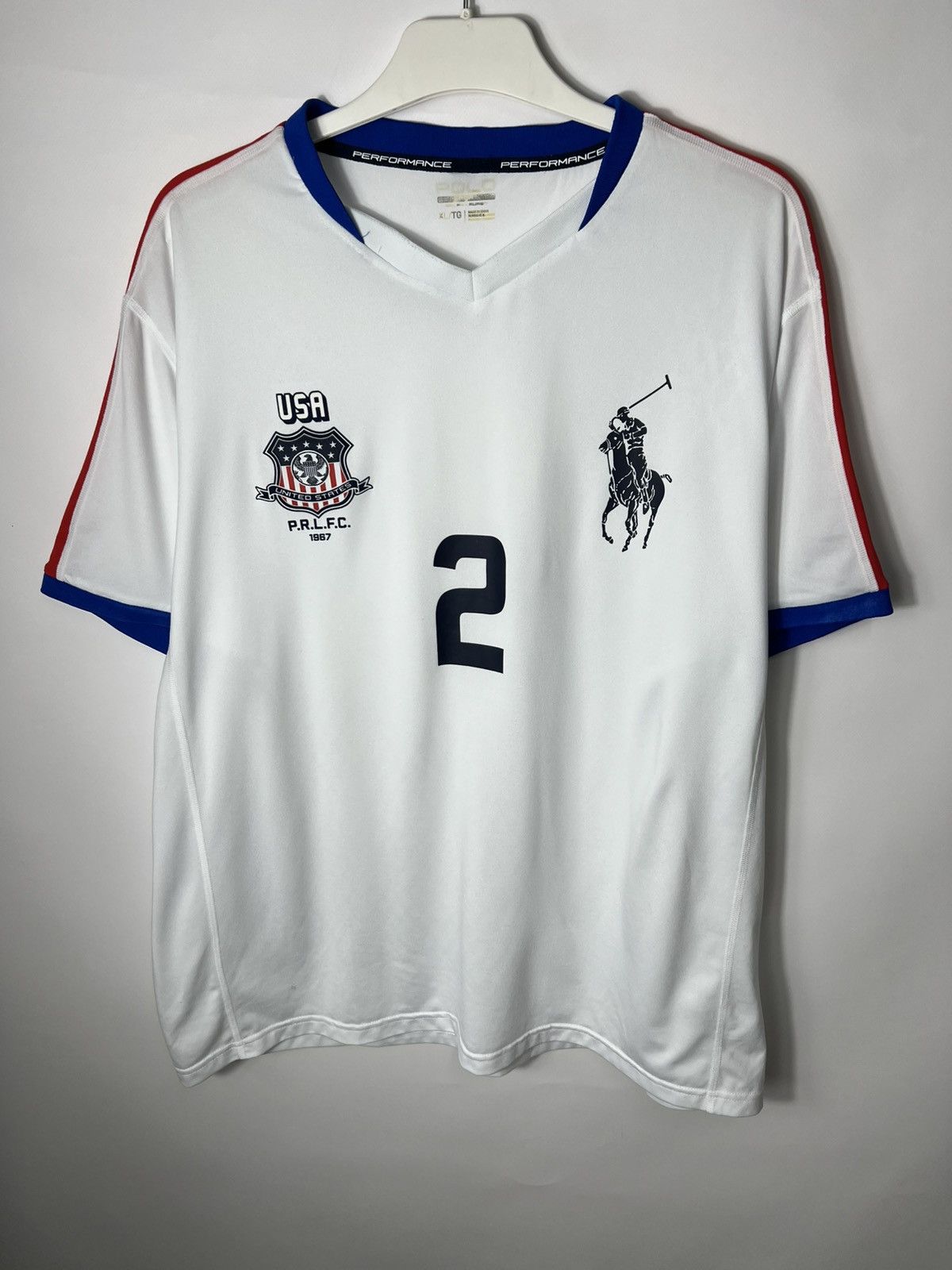 Polo Ralph Lauren Vintage Polo Ralph Lauren USA Football Club Soccer T-shirt Size US XL / EU 56 / 4 - 1 Thumbnail