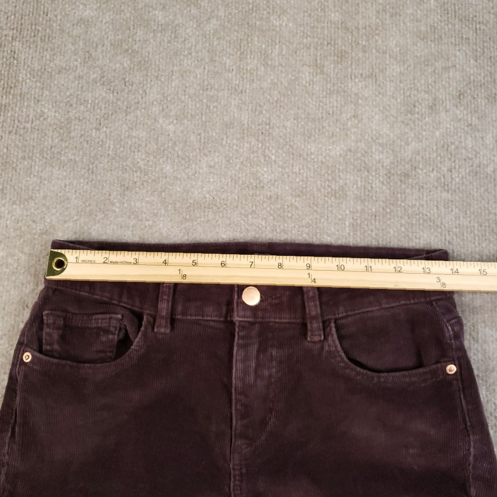 DL1961 DL1961 Corduroy Pants Women's 26 Brown Mid Rise Ankle Straight Stretch Size 26" / US 2 / IT 38 - 5 Thumbnail