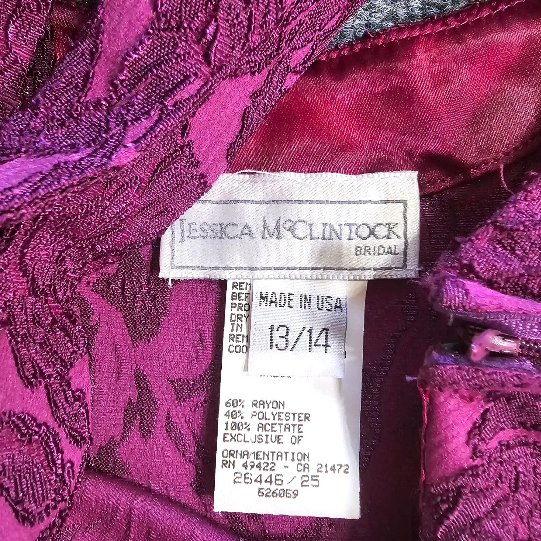 Jessica McClintock VINTAGE Jessica McClintock Dress Womens 14 Purple Lace Prom Cocktail Maxi Womens Girls/Mens? Size XXS / US 00 / IT 34 - 4 Thumbnail