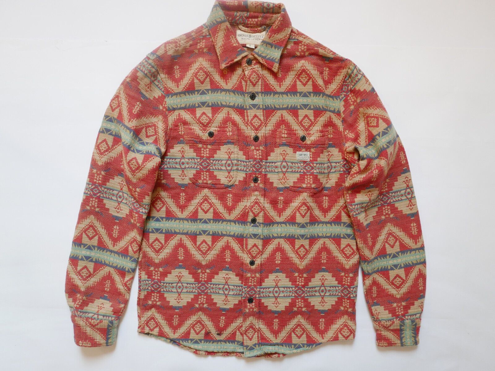 Ralph Lauren Denim Supply Shirt Flannel Aztec Indian S