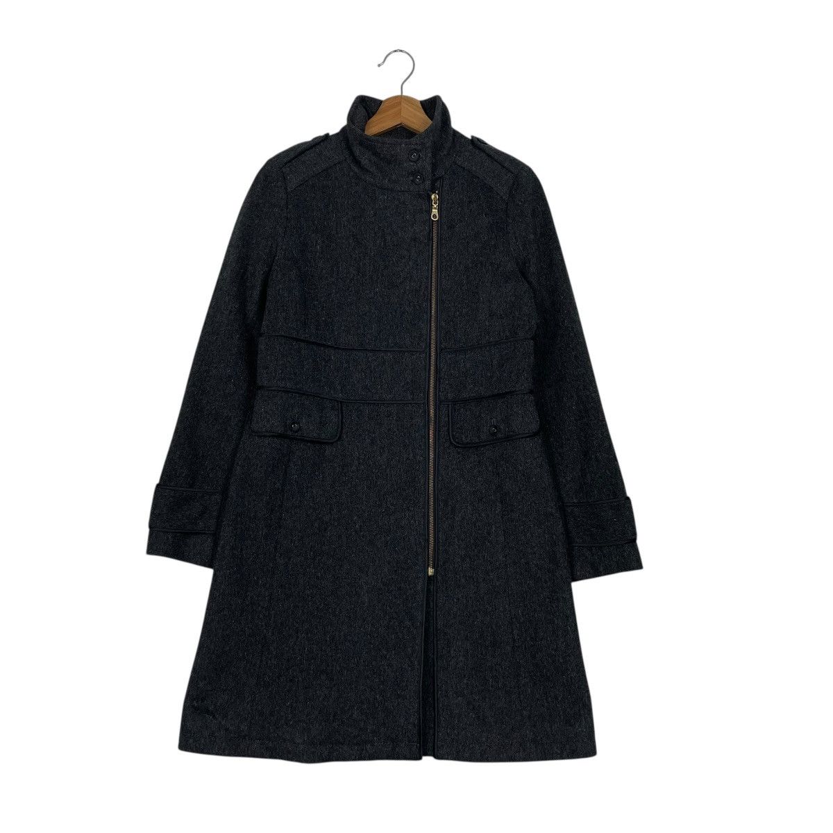 Beams Japan Ray Beams Women Black Zipper Coat Size S / US 4 / IT 40 - 1 Thumbnail
