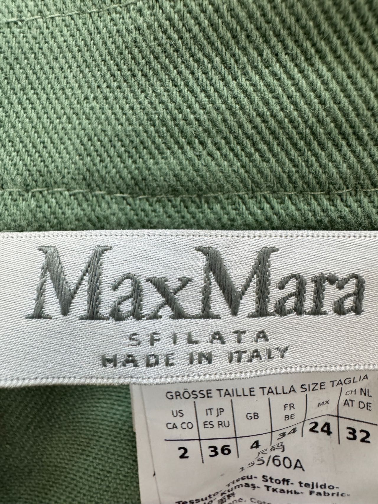 Max Mara Maxmara green long dress fishtail dress size 32 Size 24" / US 00 / IT 34 - 2 Thumbnail