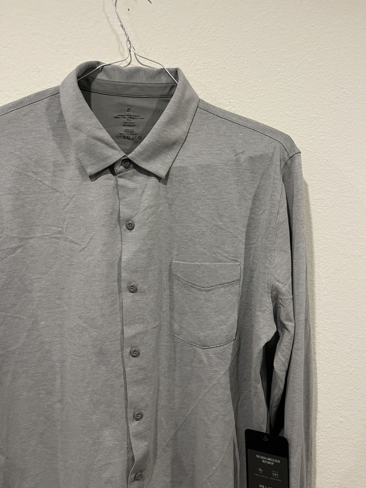 Fabletics Fabletics Men's The Dash Long Sleeve Button Up Knit gray Size US L / EU 52-54 / 3 - 3 Thumbnail