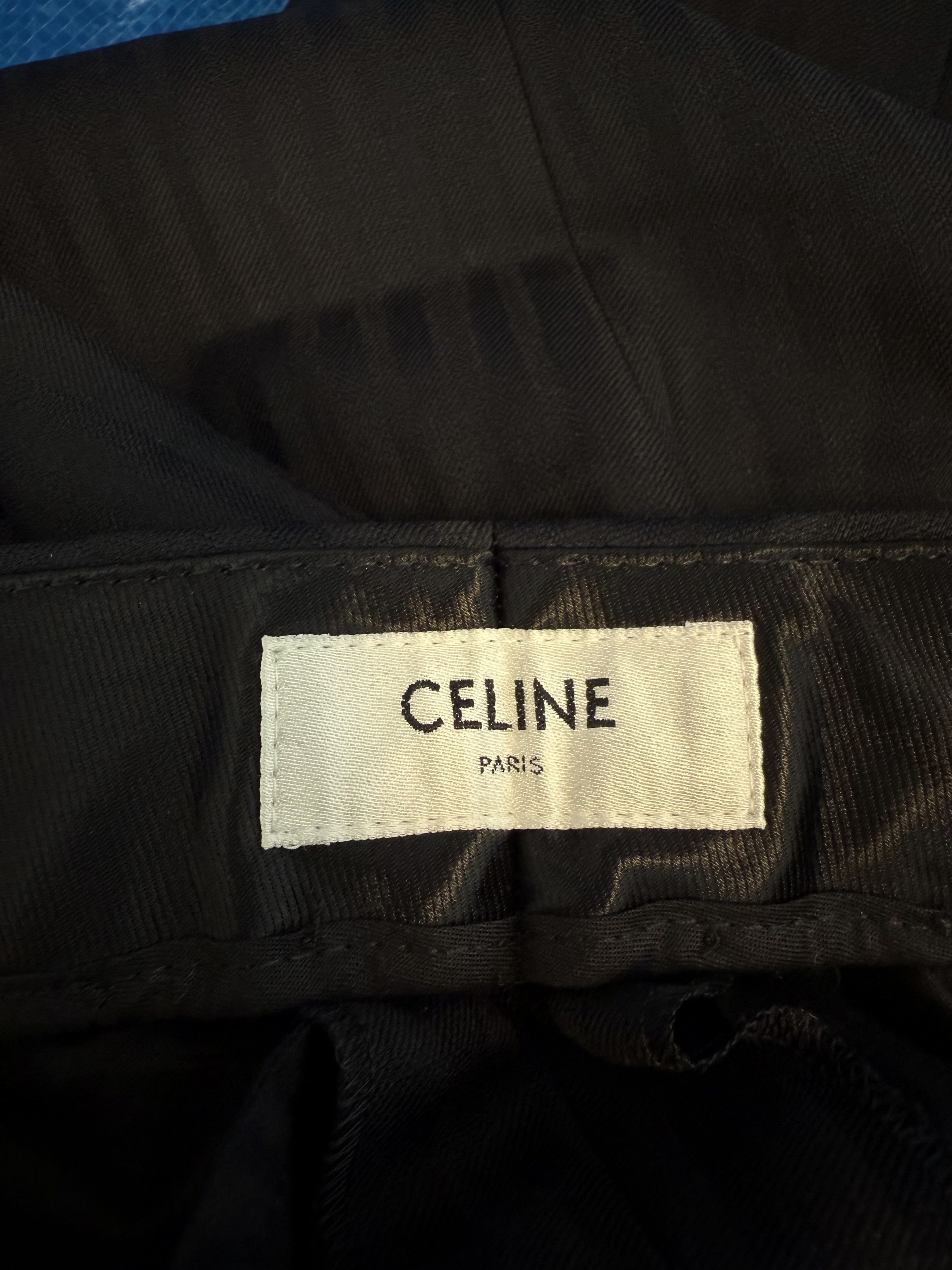 Celine CELINE FLARED CROPPED PANTS IN STRIPED WOOL - 48 Size US 32 / EU 48 - 6 Thumbnail