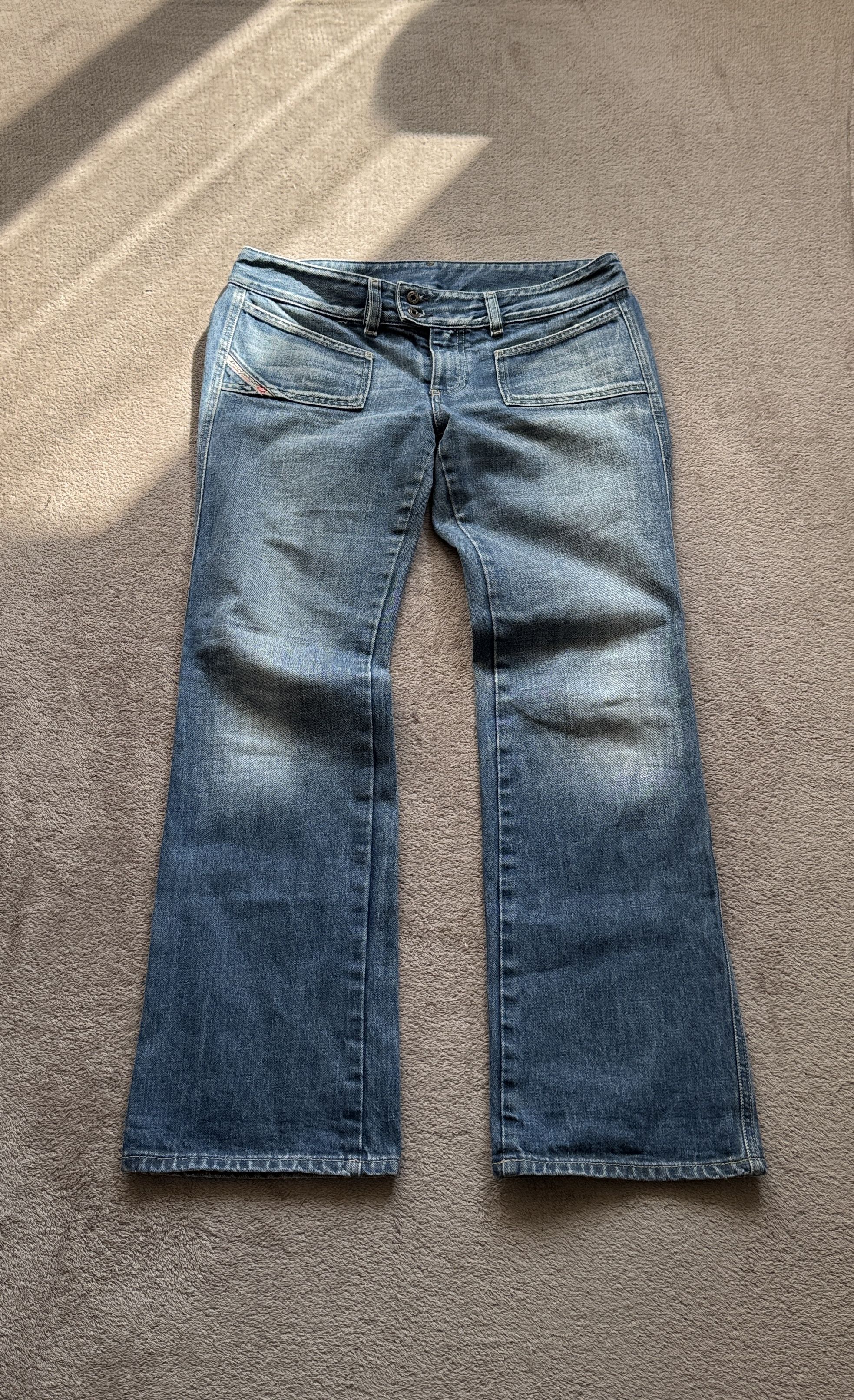 Japanese Brand Diesel Y2K Mudwash Crazy Mini Bootcut Jeans LGB ifsixwasnine Size US 32 / EU 48 - 1 Thumbnail