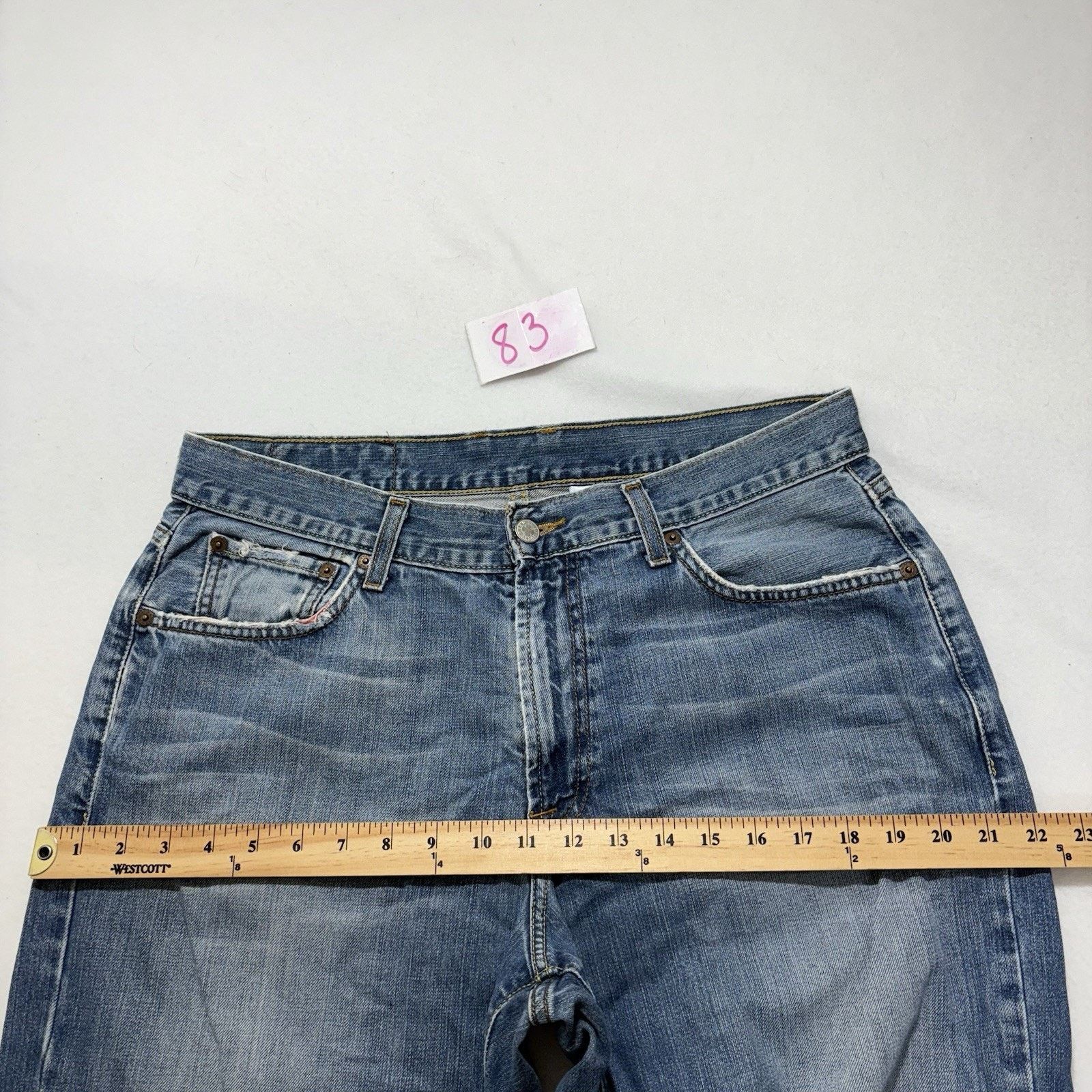 Lucky Brand Vintage Lucky Brand Gene Montesano 33x26 Boot Cut Blue Jeans Size US 33 - 16 Thumbnail