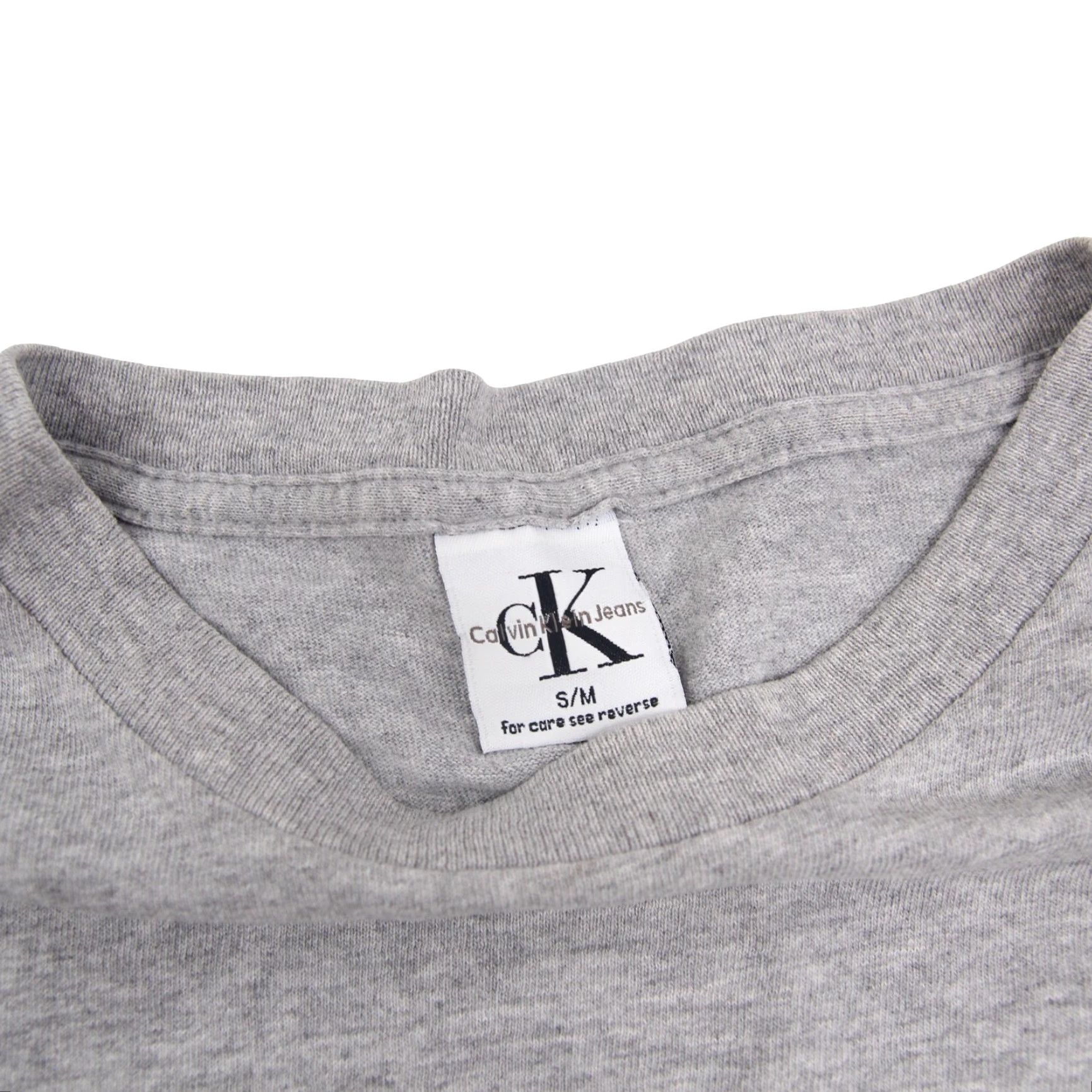 Calvin Klein VINTAGE Calvin Klein Mens Small/Medium Graphic Spellout T Shirt Grey Size US M / EU 48-50 / 2 - 4 Thumbnail
