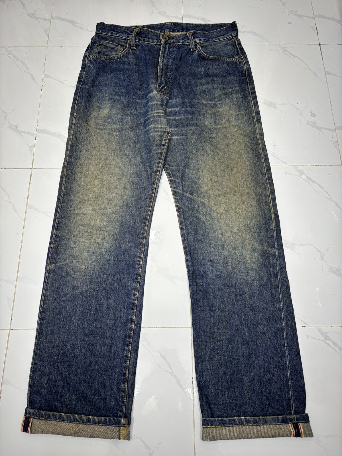Kapital 🔥EDWIN 505xx SELVEDGE BAGGY JEANS MUD WASH DISTRESSED DENIM Size US 34 / EU 50 - 14 Thumbnail