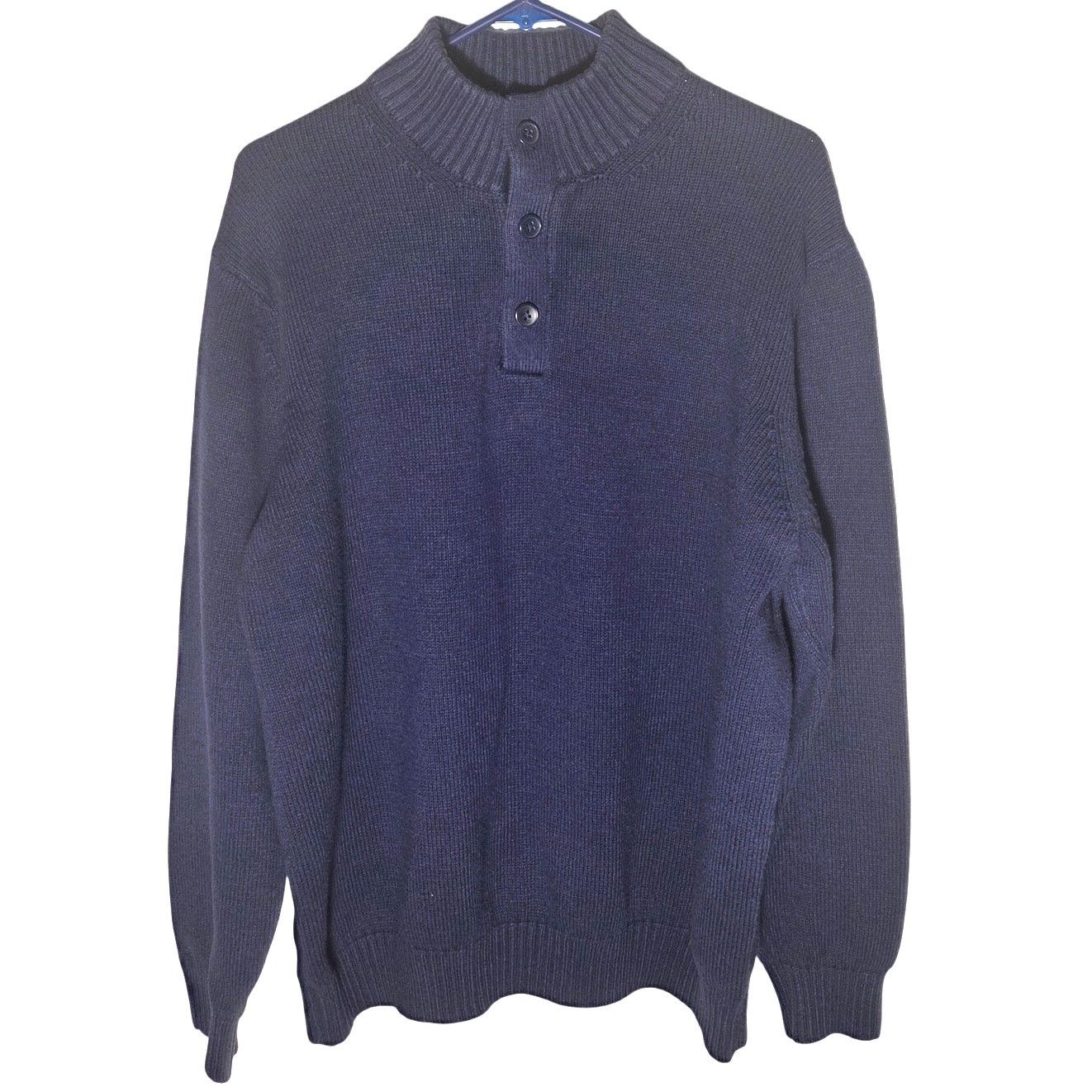 Izod Stylish Izod Men's XL Navy Blue Crew Neck Sweater Size US XL / EU 56 / 4 - 1 Thumbnail