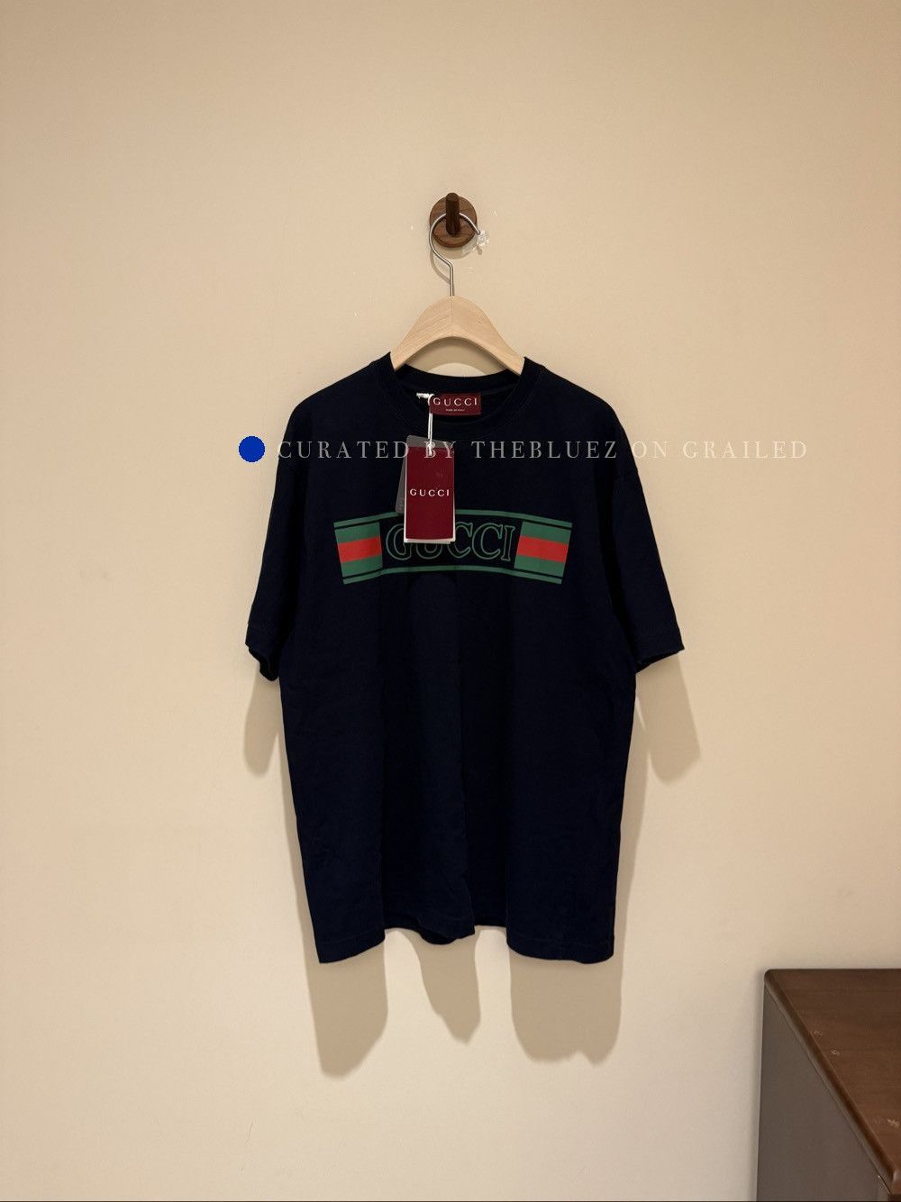 Gucci Logo Print T-Shirt in Blue Size US S / EU 44-46 / 1 - 1 Thumbnail