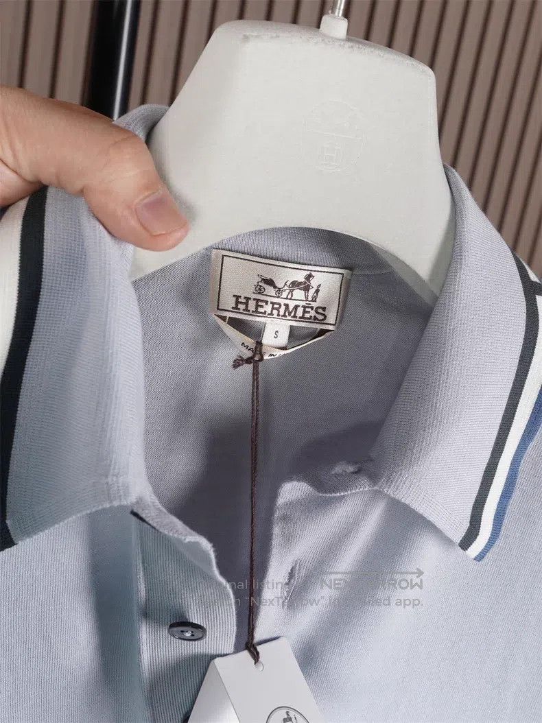Hermes Hermes Men's Knitted Short Sleeve Polo Shirt Size US S / EU 44-46 / 1 - 4 Thumbnail