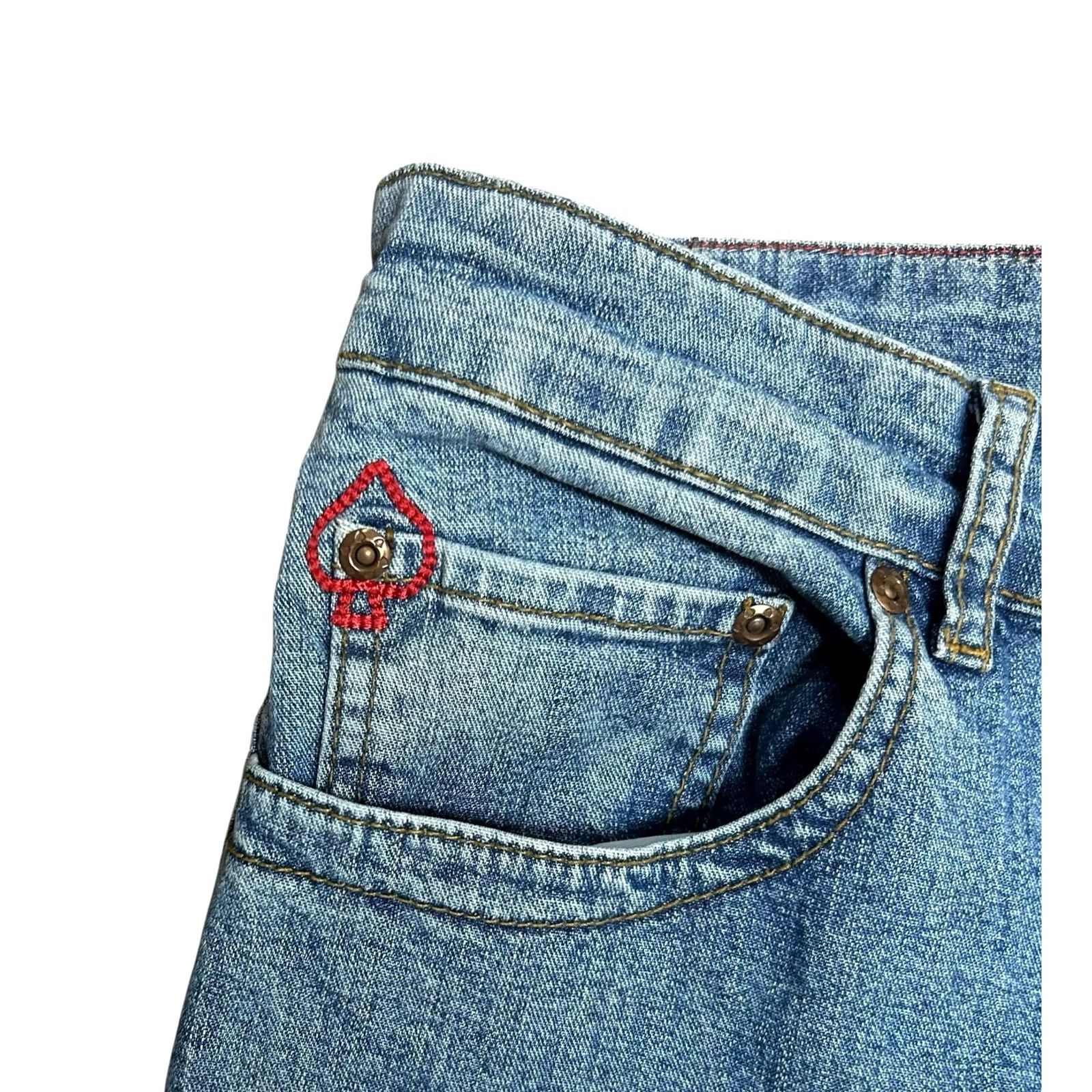 Vintage Jack Of Spades Jeans Men 42x30 The High Roller Stretch Denim Straight Leg Regular Fit Blue 5-Pocket Logo Vintage No Size US 42 / EU 58 - 7 Thumbnail