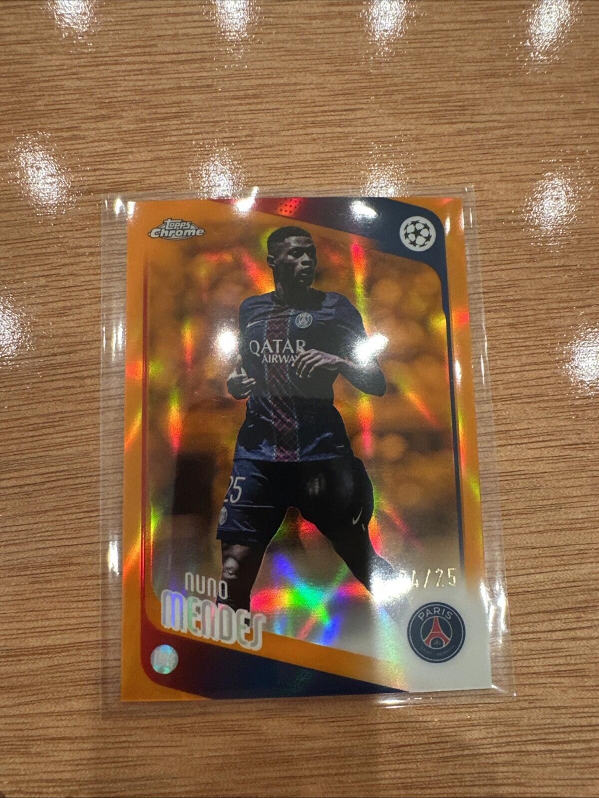 Other 2025-26 Topps Chrome- Nuno Mendes Lava Orange 14/25 Size ONE SIZE - 1 Thumbnail