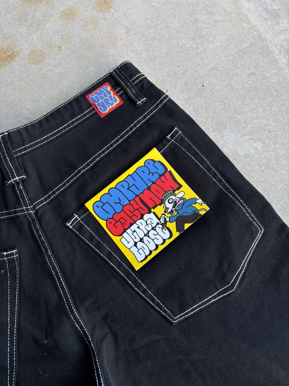 Empyre Crazy Empyre Fire Hydrant NEW Baggy Wide Leg Contrast Jorts Size US 32 / EU 48 - 3 Thumbnail