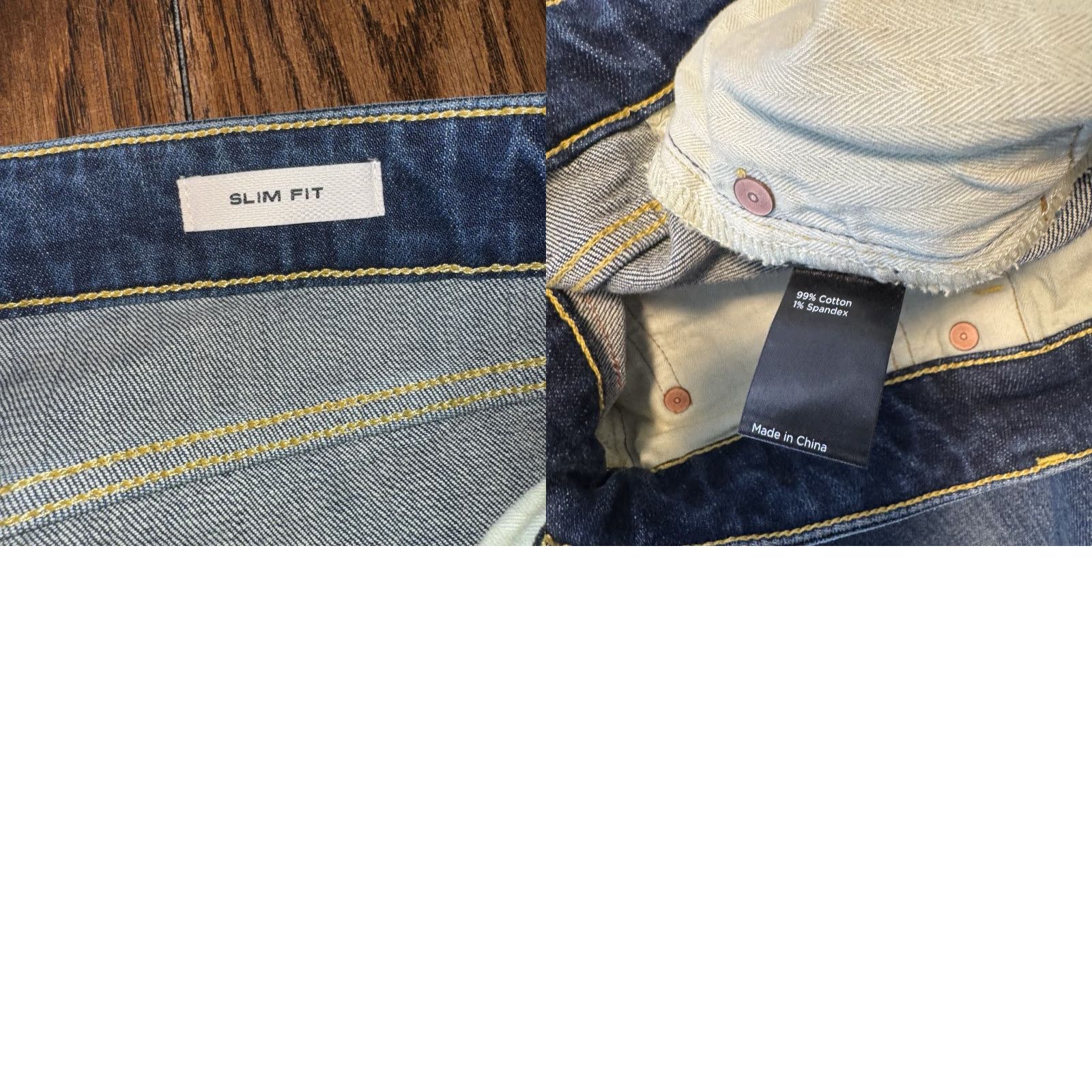 Vintage Flint & Tinder Slim Fit Jeans 36x32 Straight Leg Medium Wash Blue Denim Jeans - Men Size US 36 / EU 52 - 9 Thumbnail