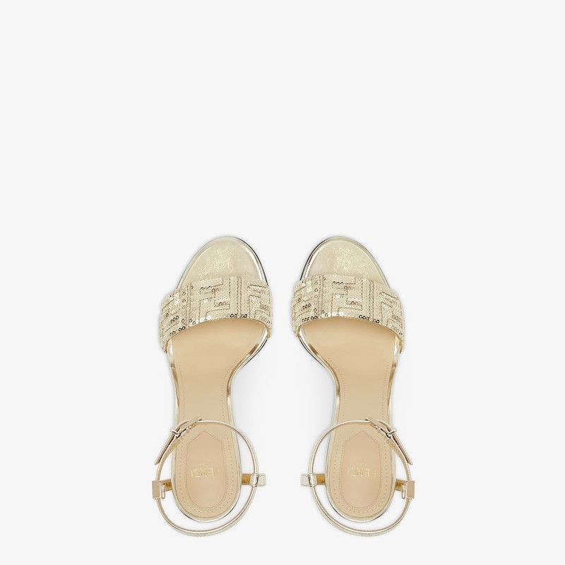 Fendi o1s1wg111225 Delfina in Golden Size US 10 / IT 40 - 4 Thumbnail