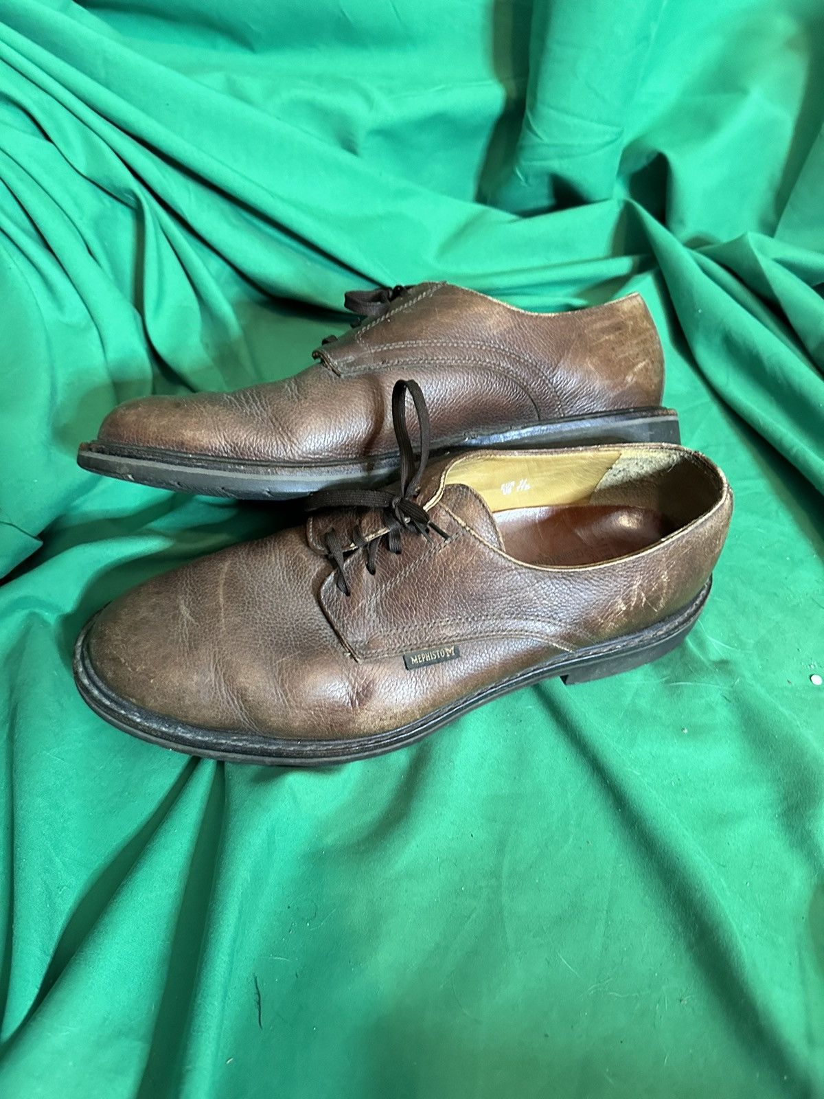 Mephisto × Vintage Pebbled leather Goodyear welt derby shoes Size US 11.5 / EU 44-45 - 9 Thumbnail