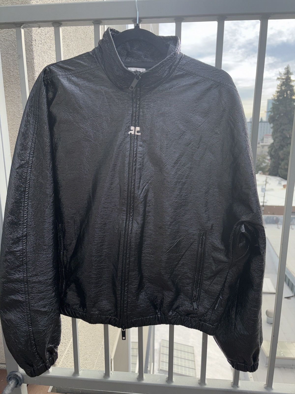 Courreges courreges high neck zip up vinyl jacket Size US L / EU 52-54 / 3 - 2 Thumbnail