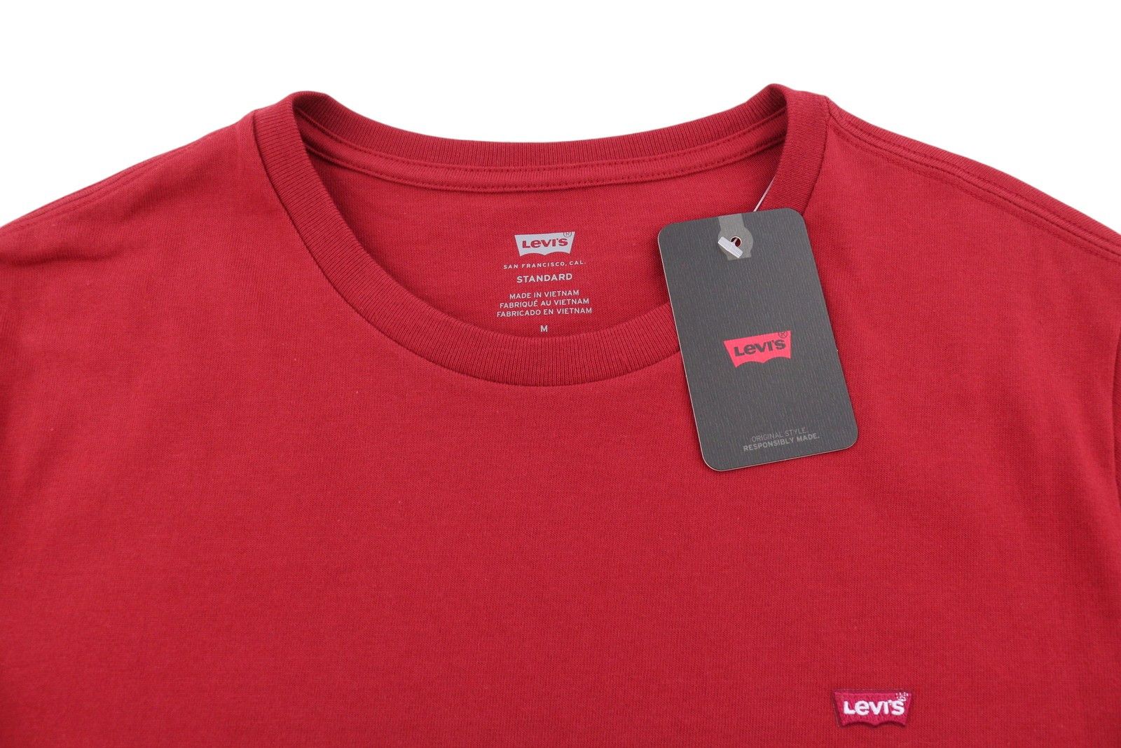 Levi's STANDARD M Red Tricot Cotton Crew Neck T-Shirt 87857 Size US M / EU 48-50 / 2 - 5 Thumbnail
