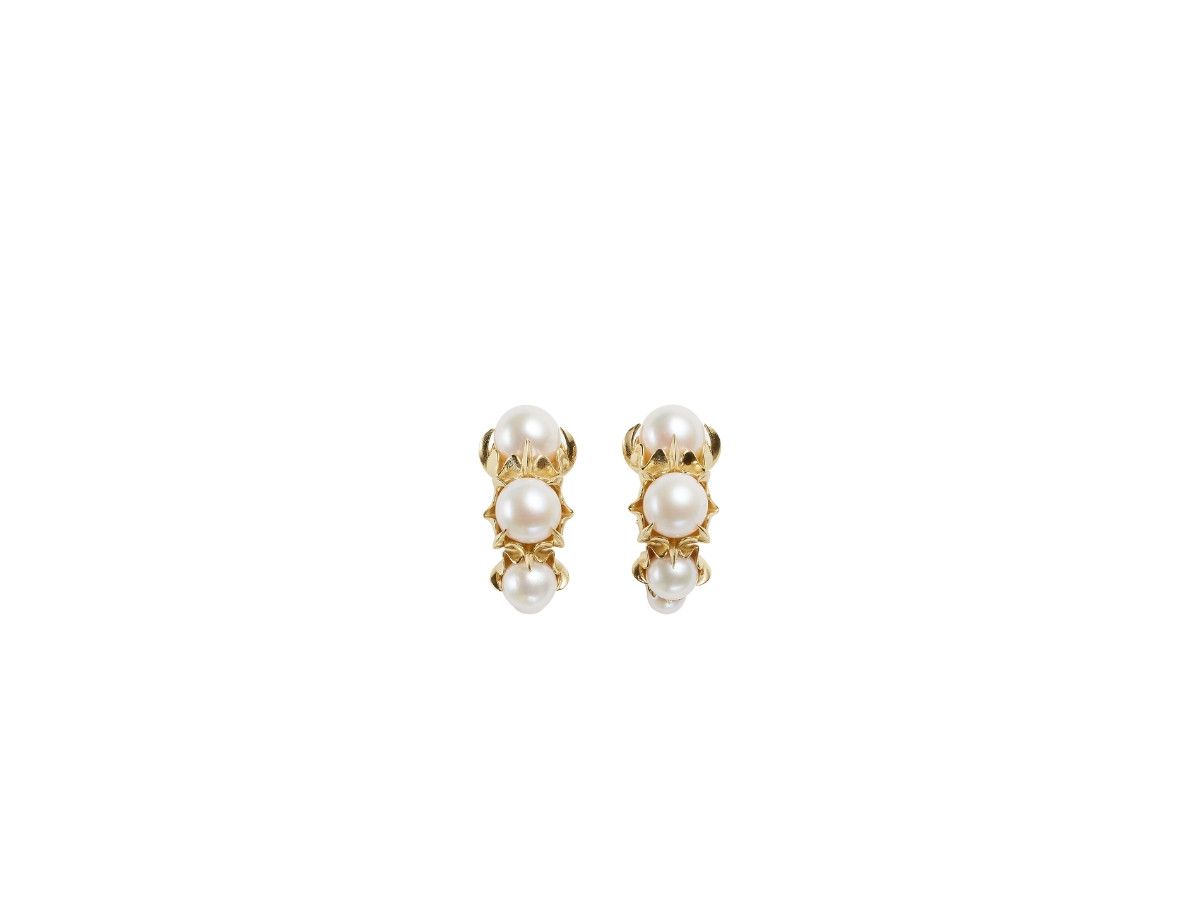 Bottega Veneta o1bcso1str0725 Size: OS / Sphere Hoop Earrings in Gold Size ONE SIZE - 2 Thumbnail