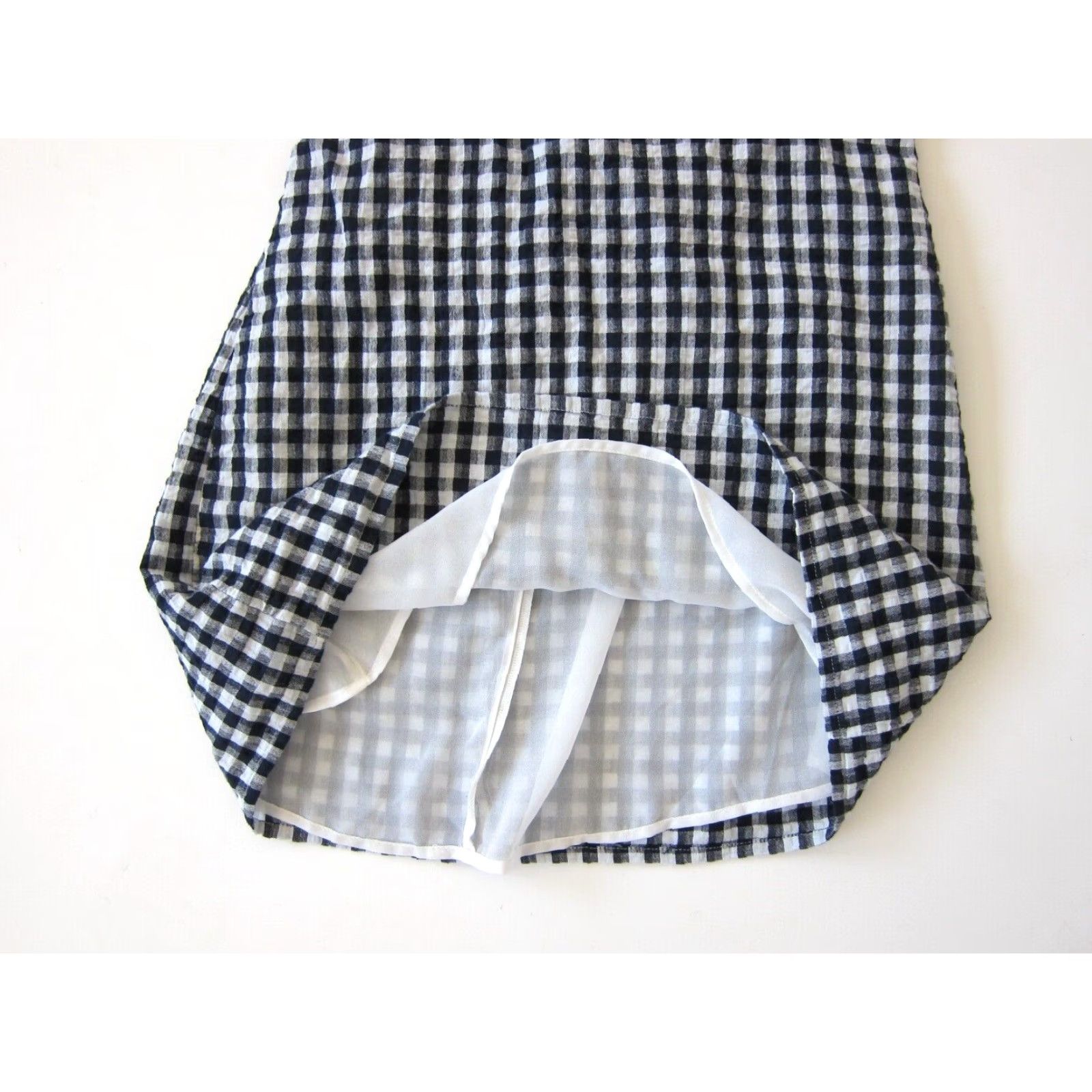 American Eagle Outfitters VINTAGE American Eagle Outfitters Cotton Linen Blue White Plaid Spaghetti Strap Tunic Slip Dress M Size M / US 6-8 / IT 42-44 - 7 Thumbnail
