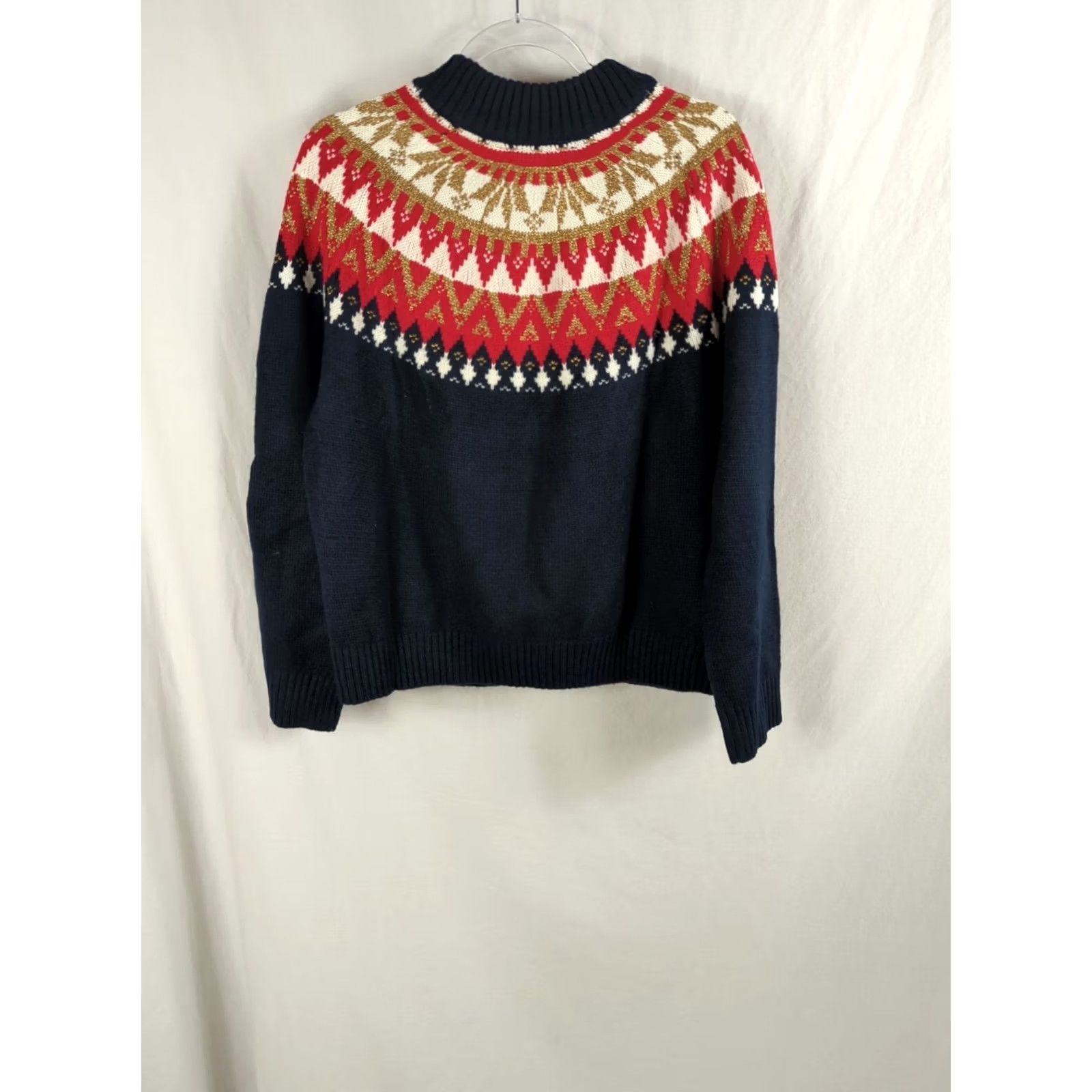 Tommy Hilfiger VINTAGE Tommy Hilfiger Nordic Fair Aisle Crew Sweater Womens Blue XL Size XL / US 12-14 / IT 48-50 - 7 Thumbnail