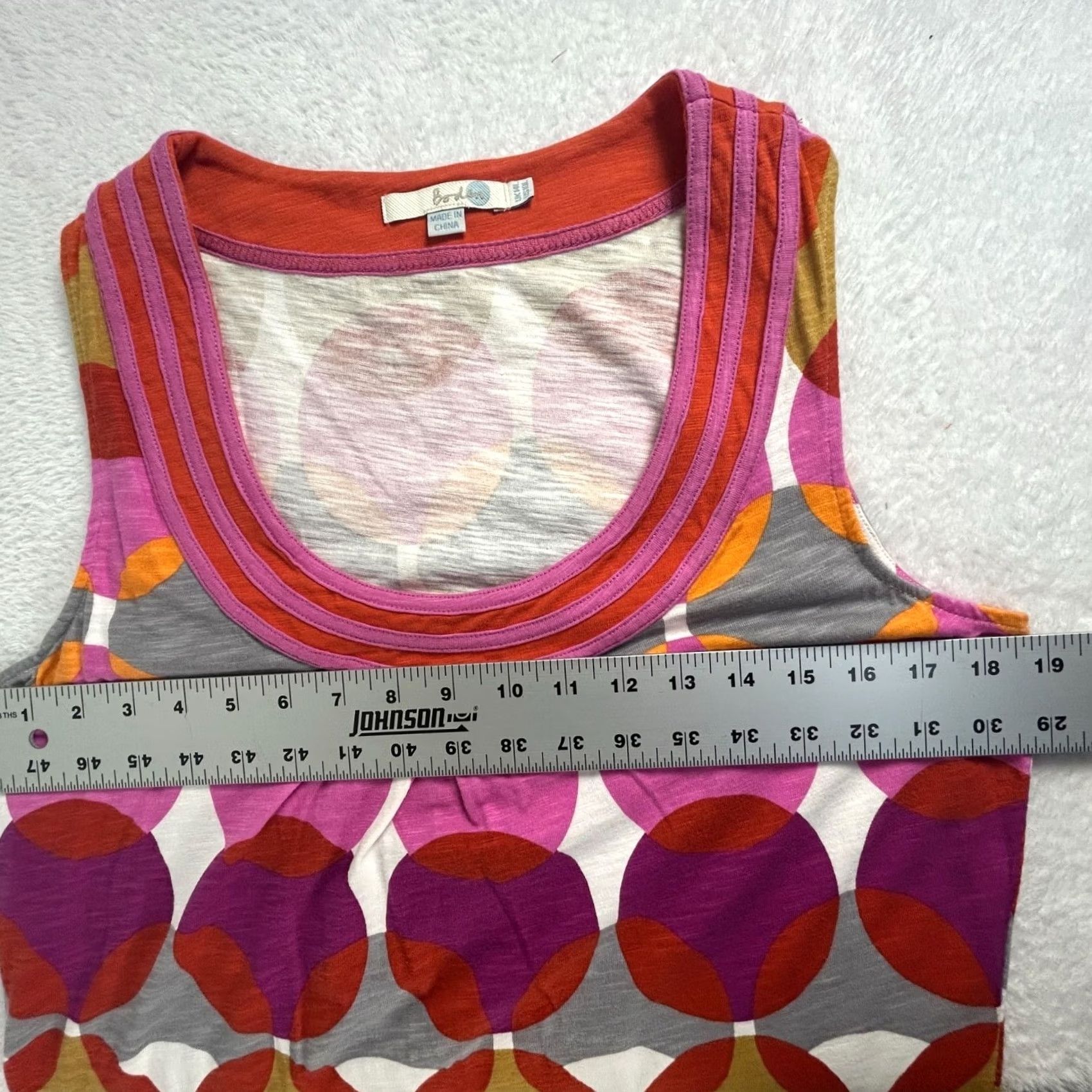 Boden Boden Womens Sleeveless Multicolor Geometric Circle Print Shift Dress M Size M / US 6-8 / IT 42-44 - 6 Thumbnail