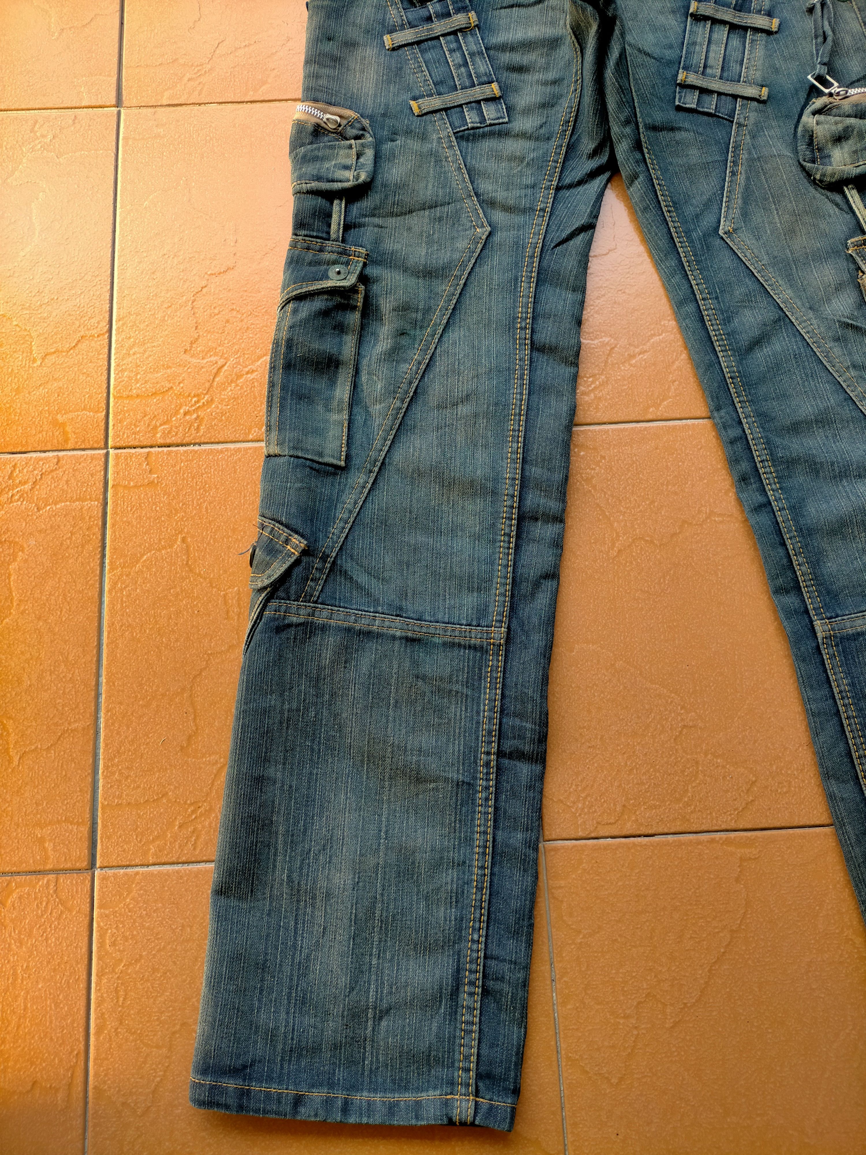 If Six Was Nine × Japanese Brand Jeans De Art Multipocket Cargo Punk Style Denim Pants Size US 32 / EU 48 - 10 Thumbnail