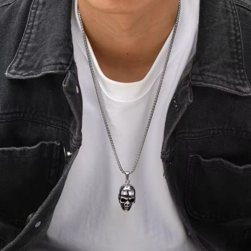 Other Punk Skull Pendant Necklace Size ONE SIZE - 2 Thumbnail