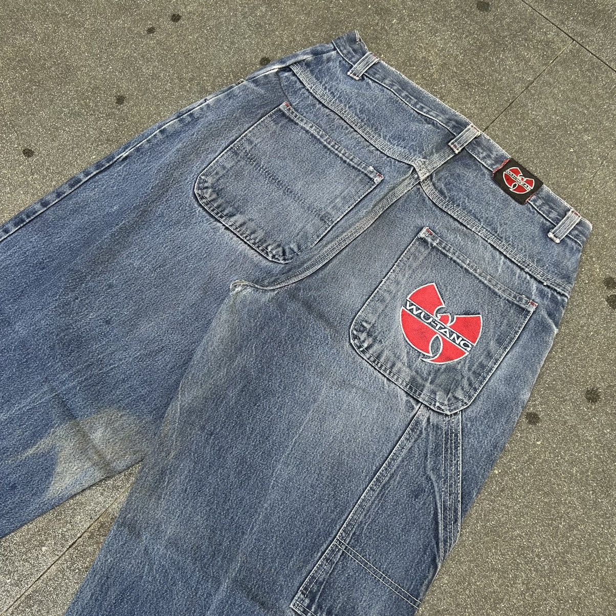 JNCO × Vintage × Wu-Tang Clan Vintage Wu Tang Hiphop Baggy Jeans Size US 34 / EU 50 - 3 Thumbnail