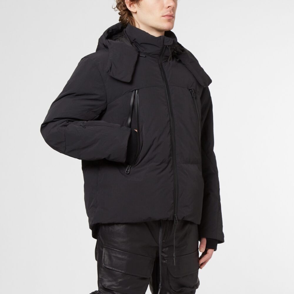 Other JG1 Black Detachable Hood Double Zip Puffer Down Jacket Sz L Size US L / EU 52-54 / 3 - 5 Thumbnail
