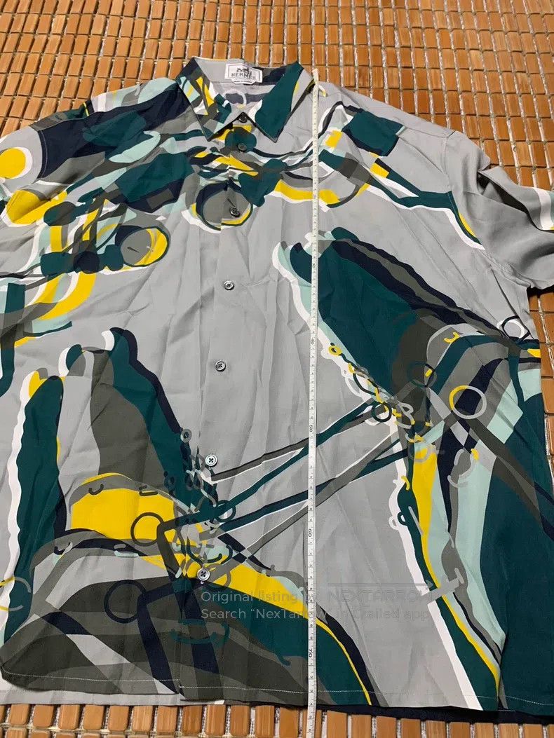 Hermes Hermes Silk shirt with horse print pattern Size US XS / EU 42 / 0 - 8 Thumbnail