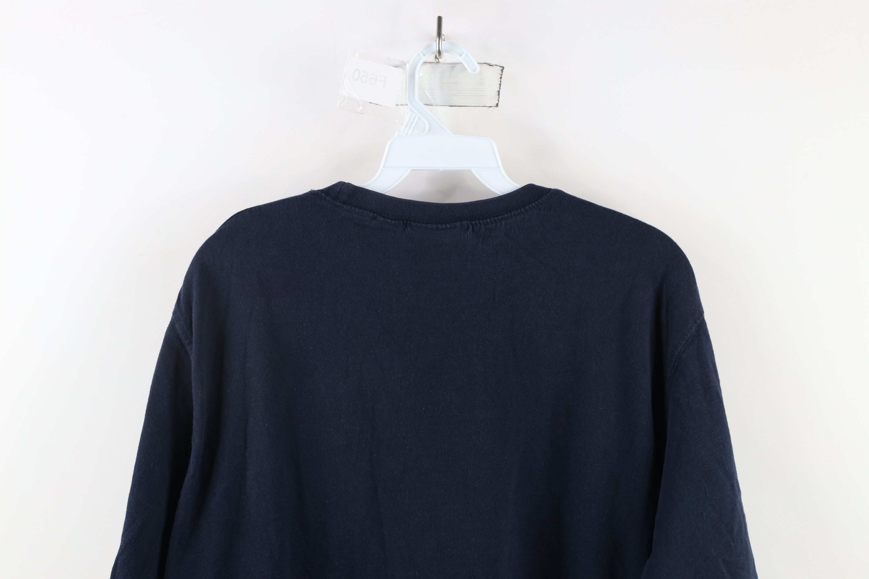 Vintage Vintage 90s Streetwear Heavyweight Cotton T-Shirt Blue Size US L / EU 52-54 / 3 - 7 Thumbnail